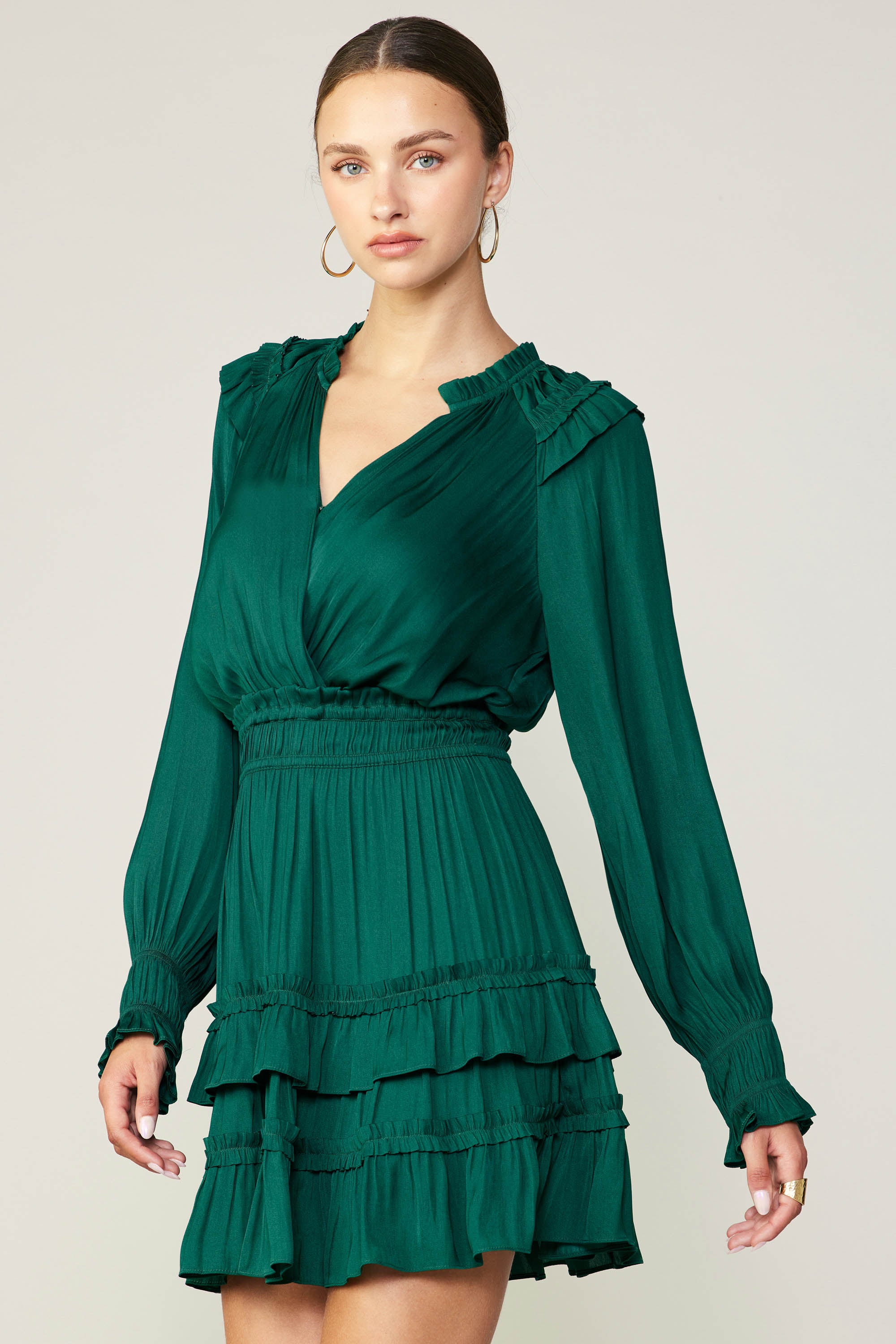 Current Air Ruffle sale Tie Neck Dress