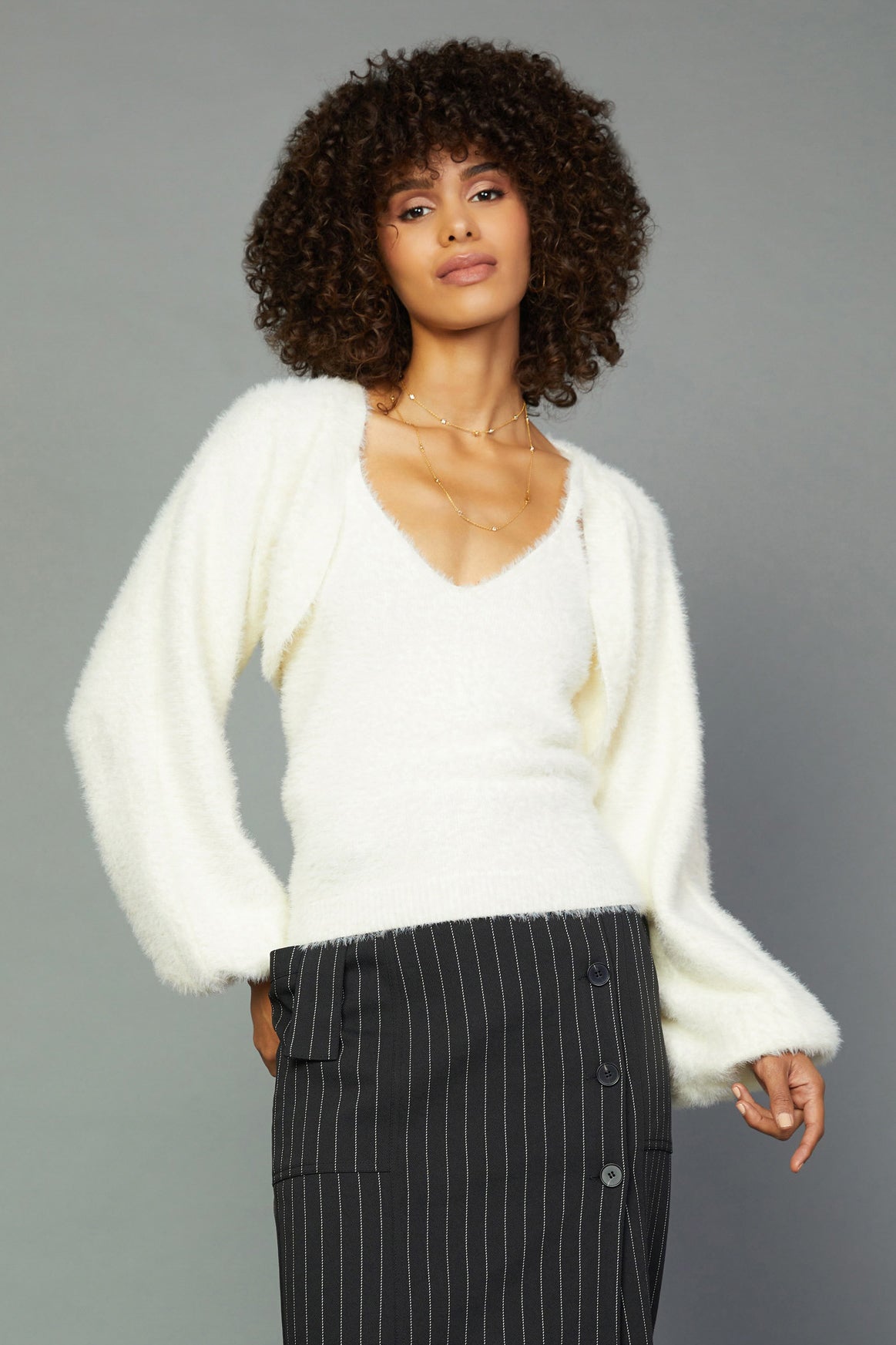 Sweater Shrug Cami Set