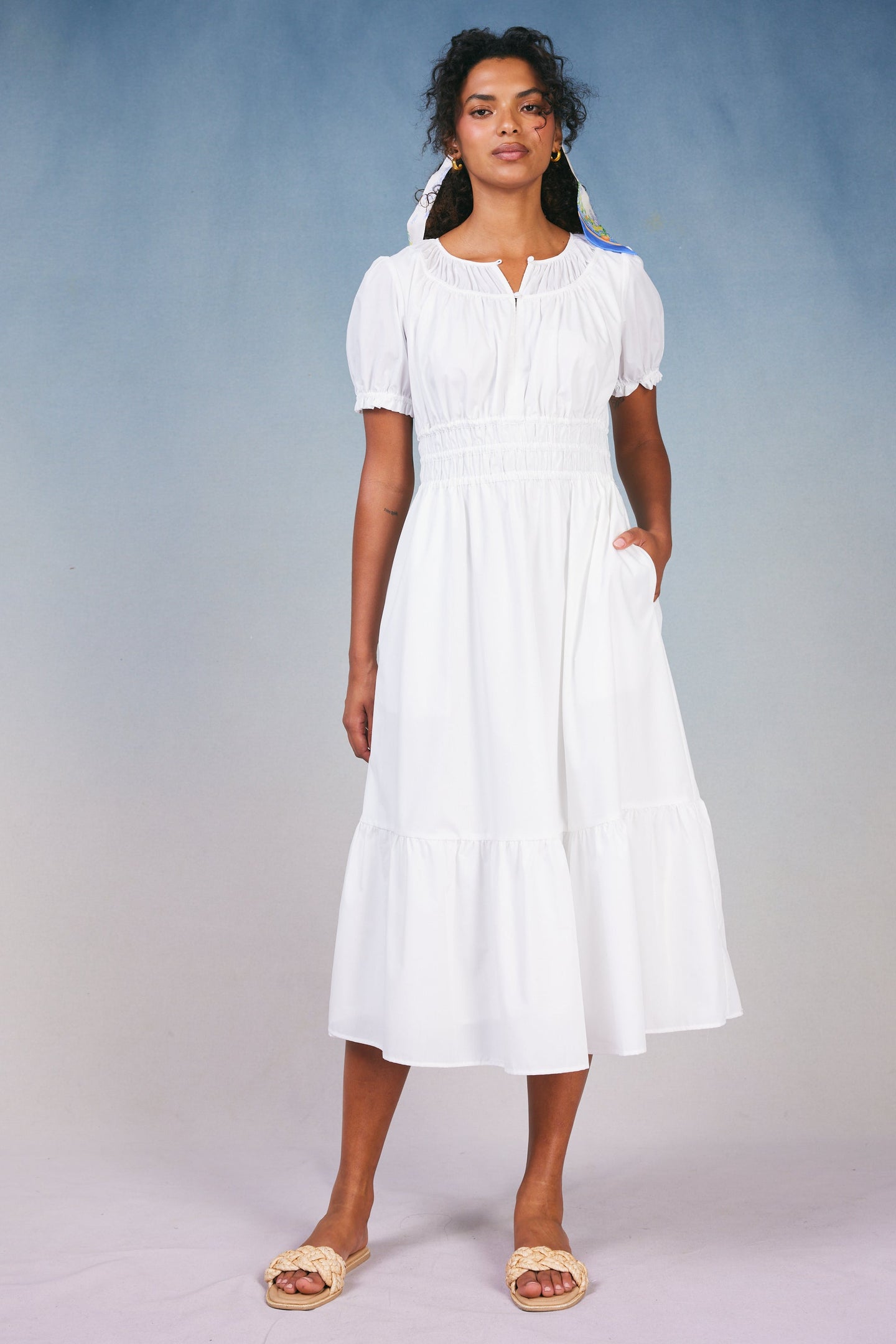 Brooklyn Poplin Midi Dress