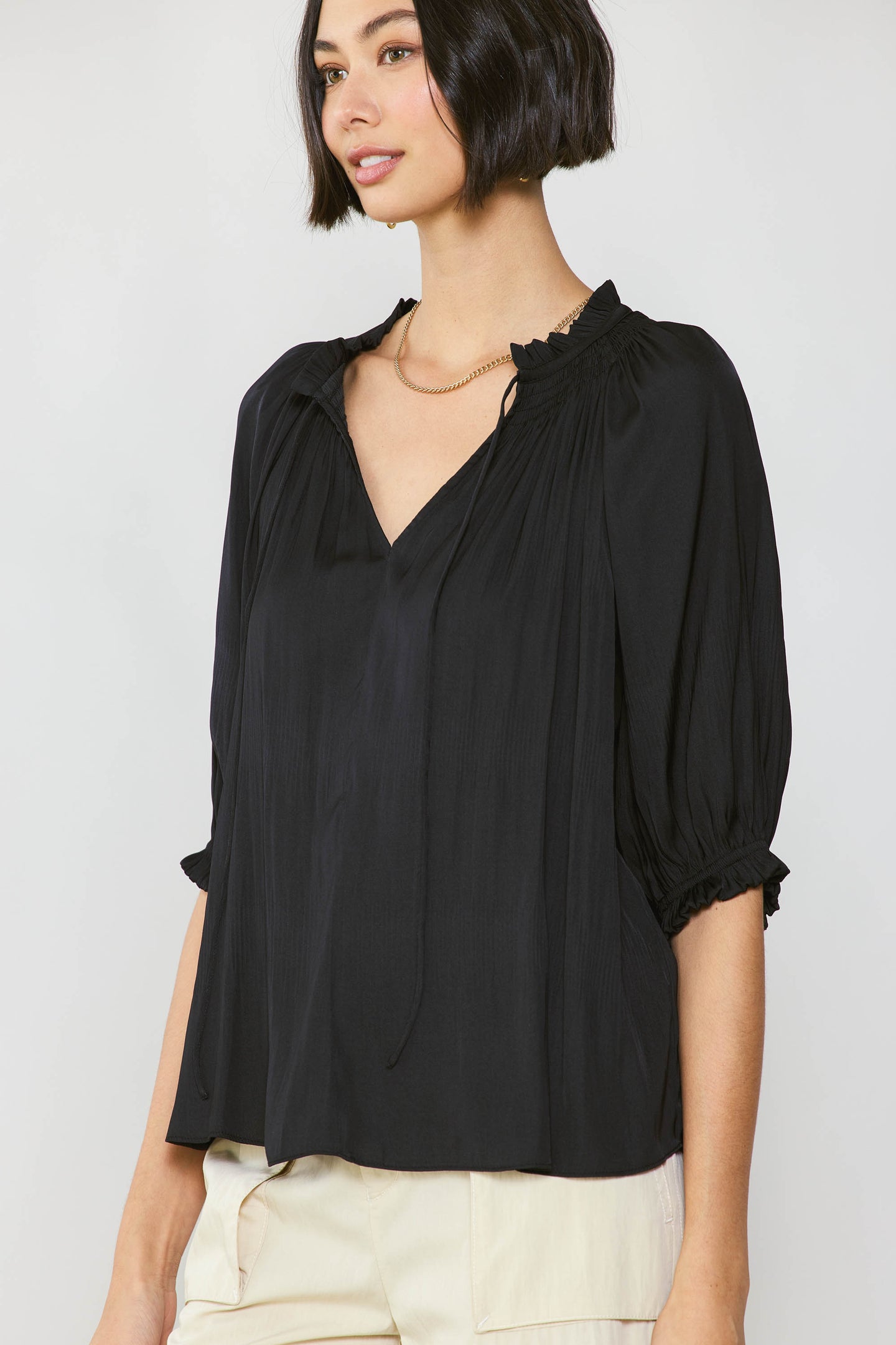 Angelica Pleated Blouse