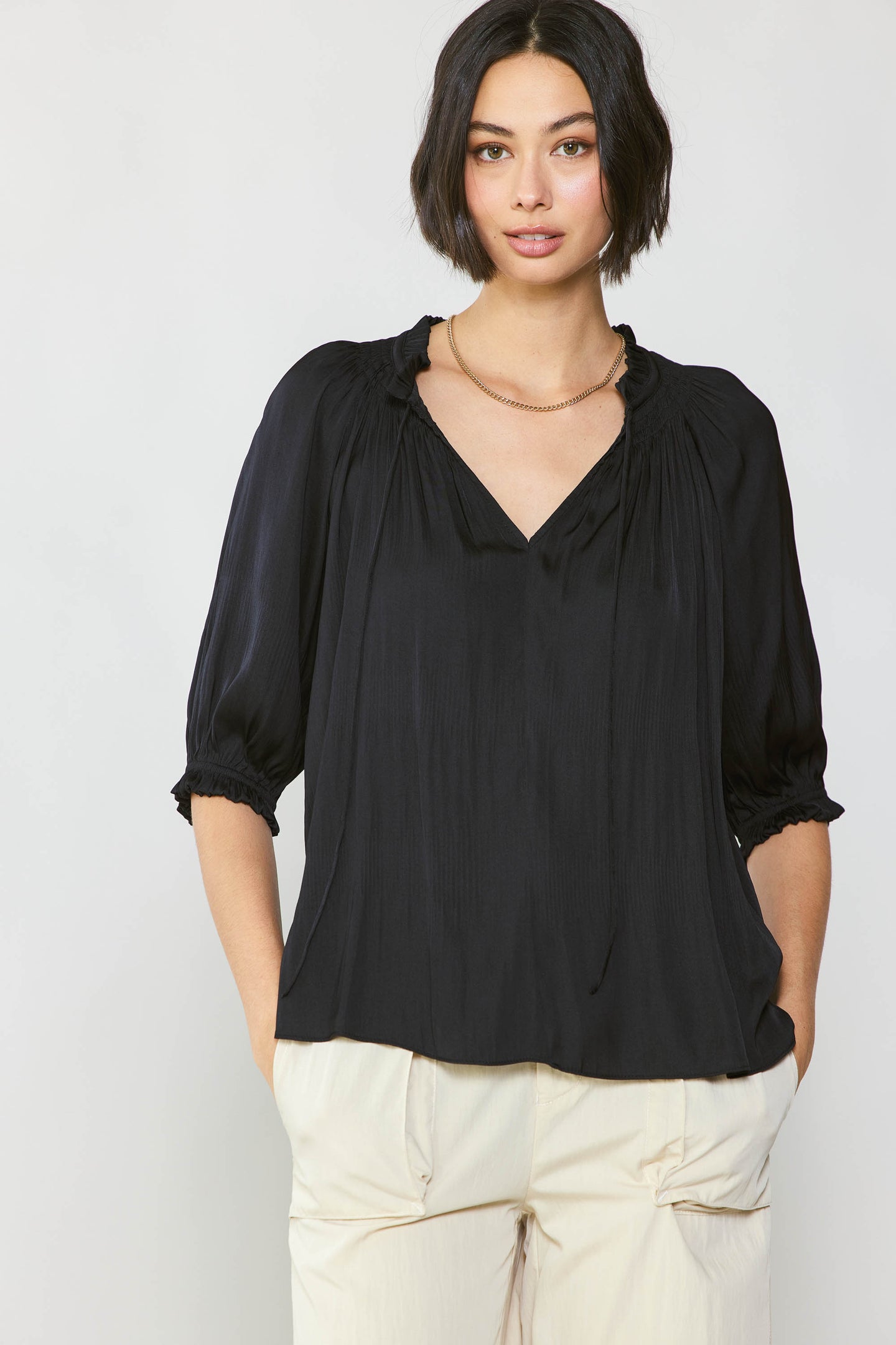Angelica Pleated Blouse