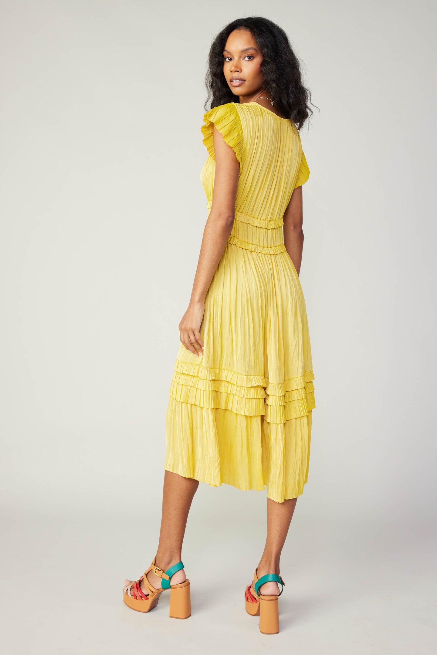 Sereia Pleated Midi Dress