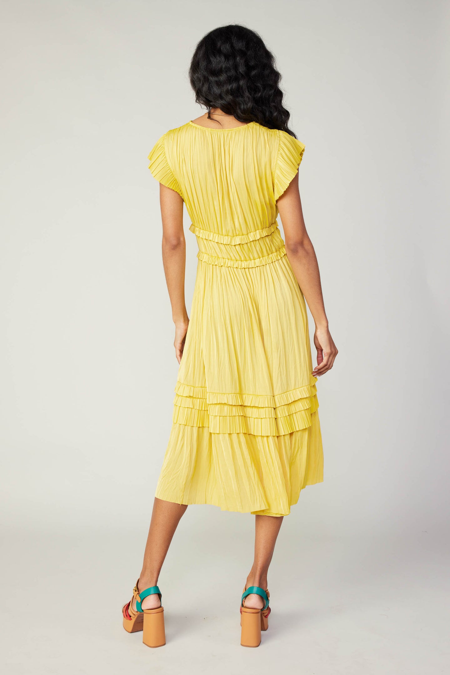 Sereia Pleated Midi Dress