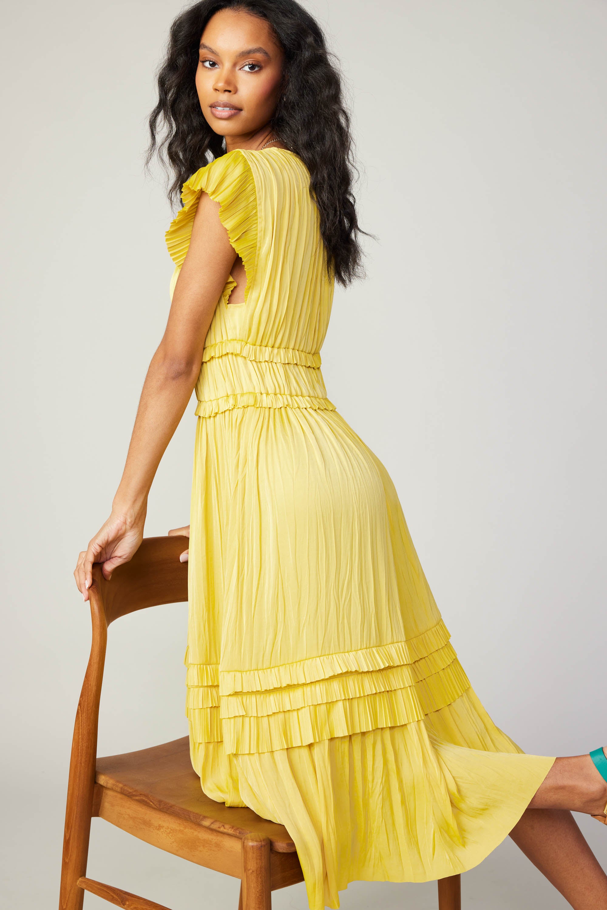 Sereia pleated midi on sale dress