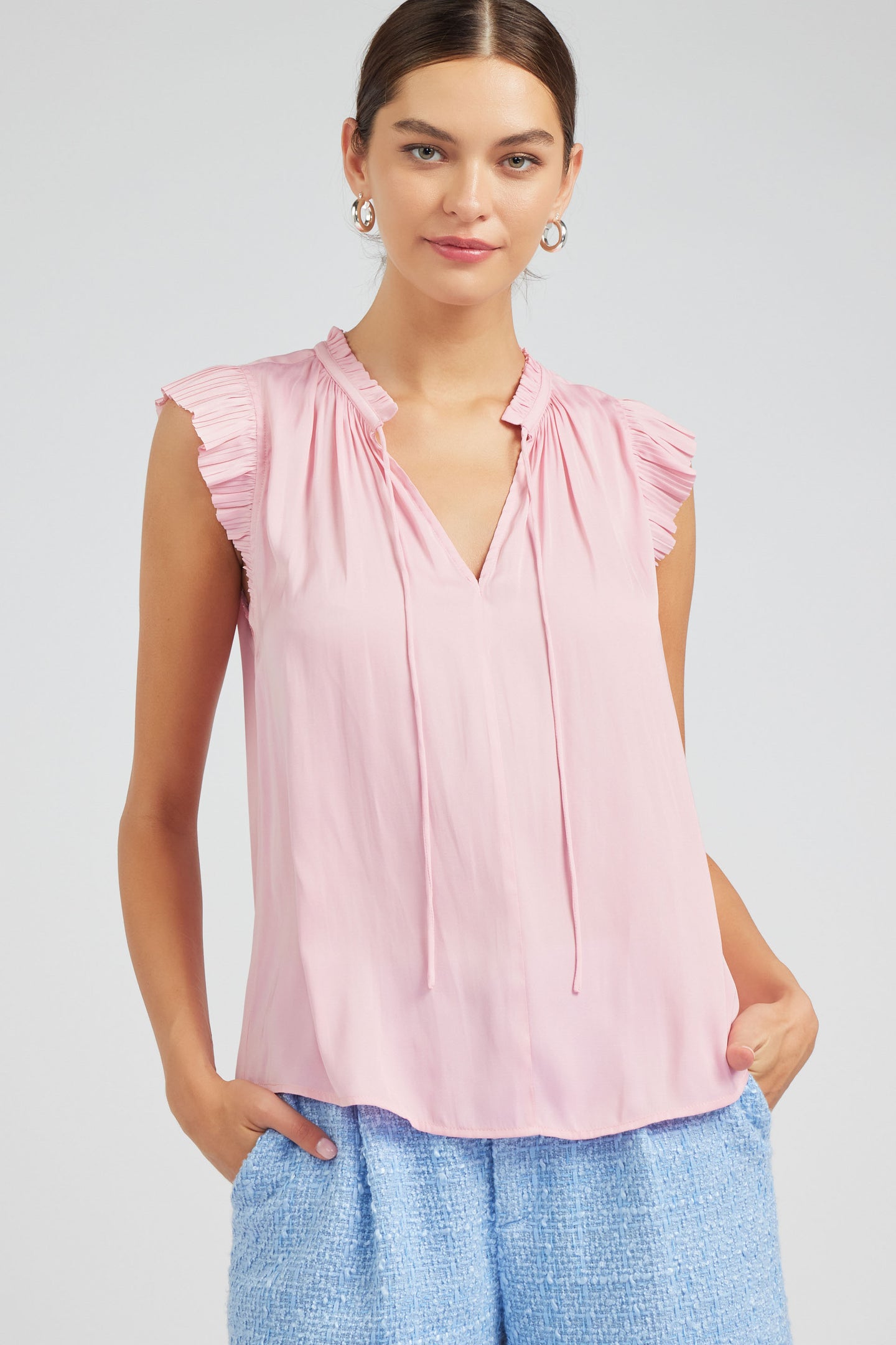 Margot Pleated Sleeve Blouse