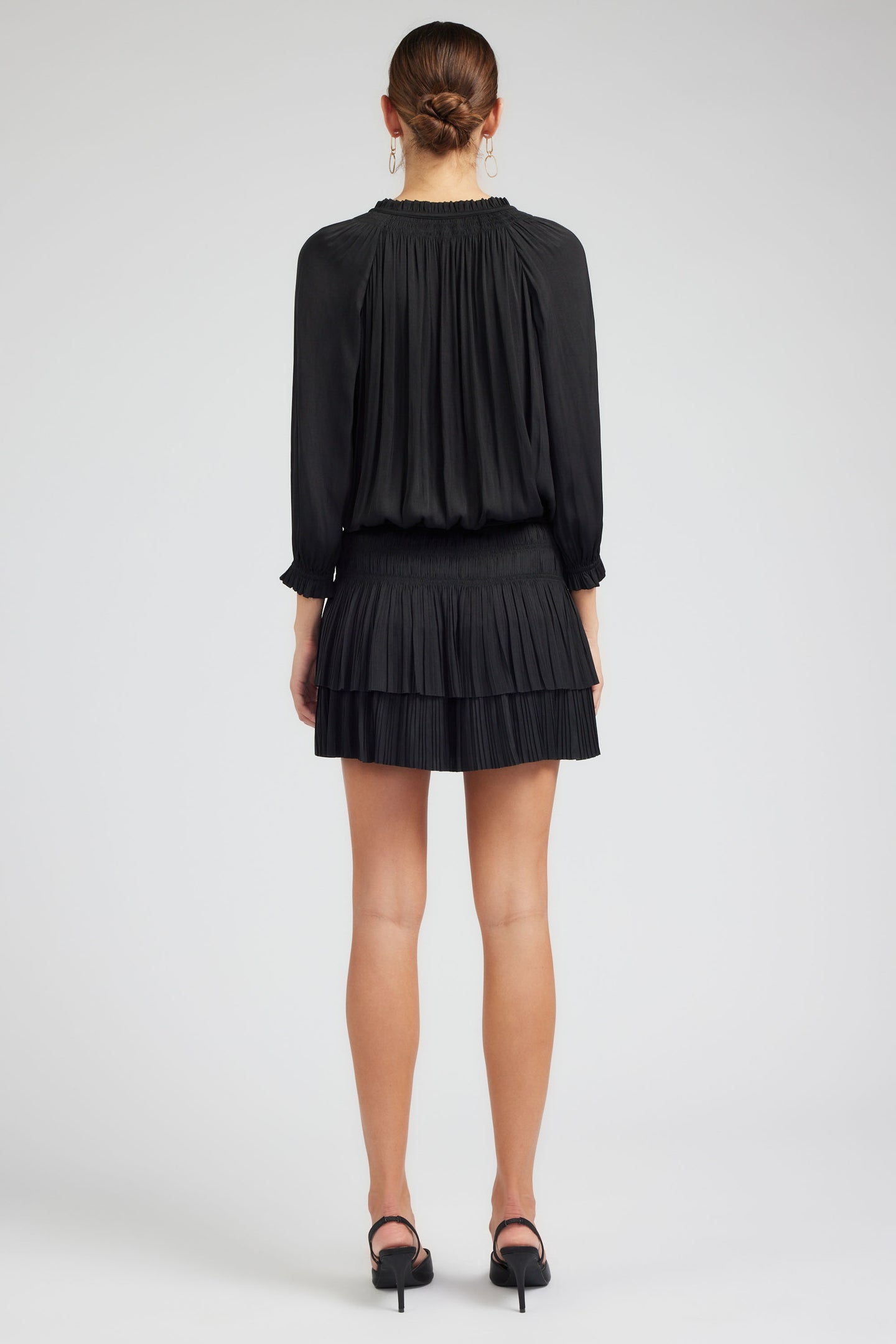 Aurelie Pleated Mini Dress