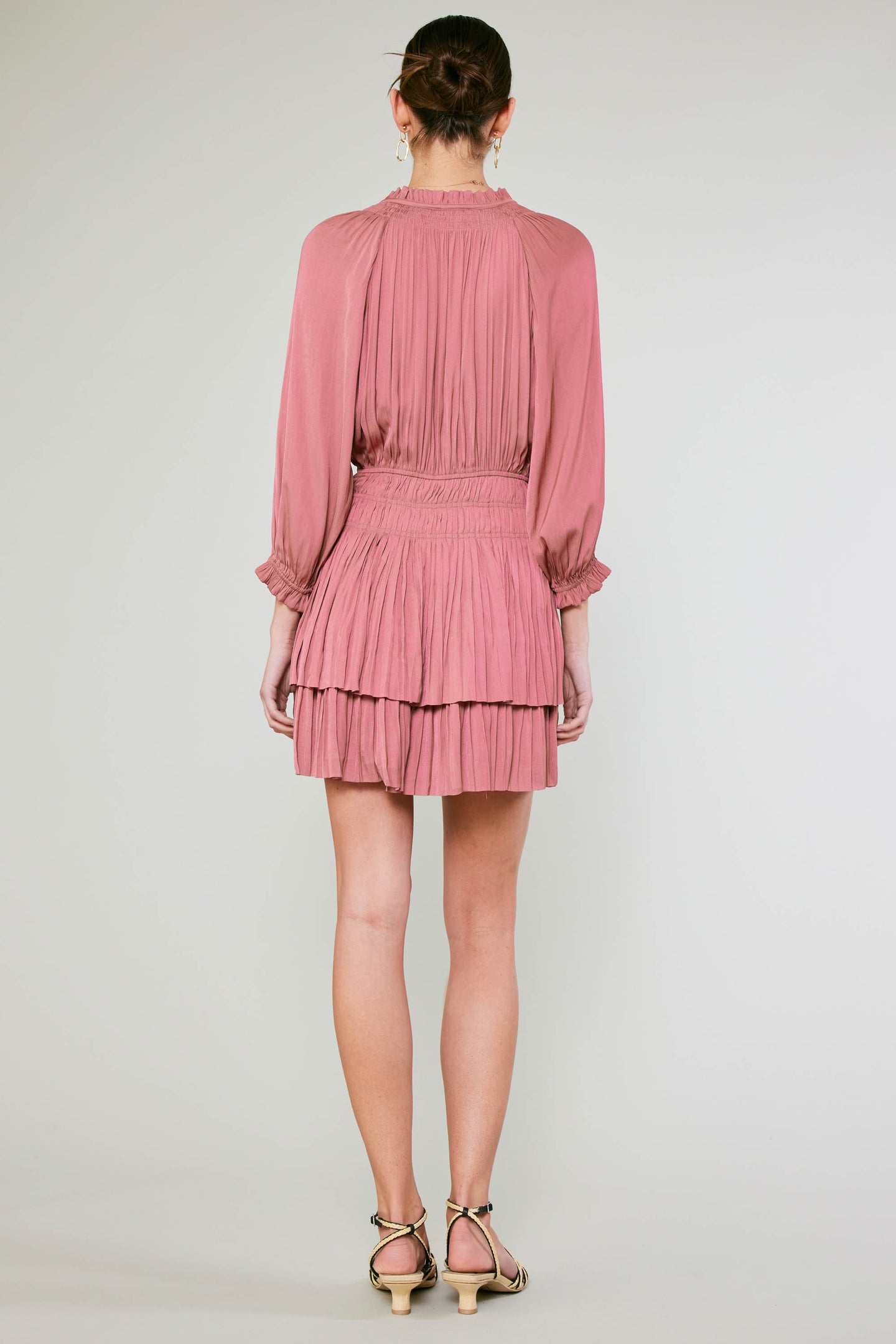 Aurelie Pleated Mini Dress