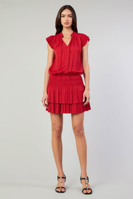 Zoey Pleated Mini Dress