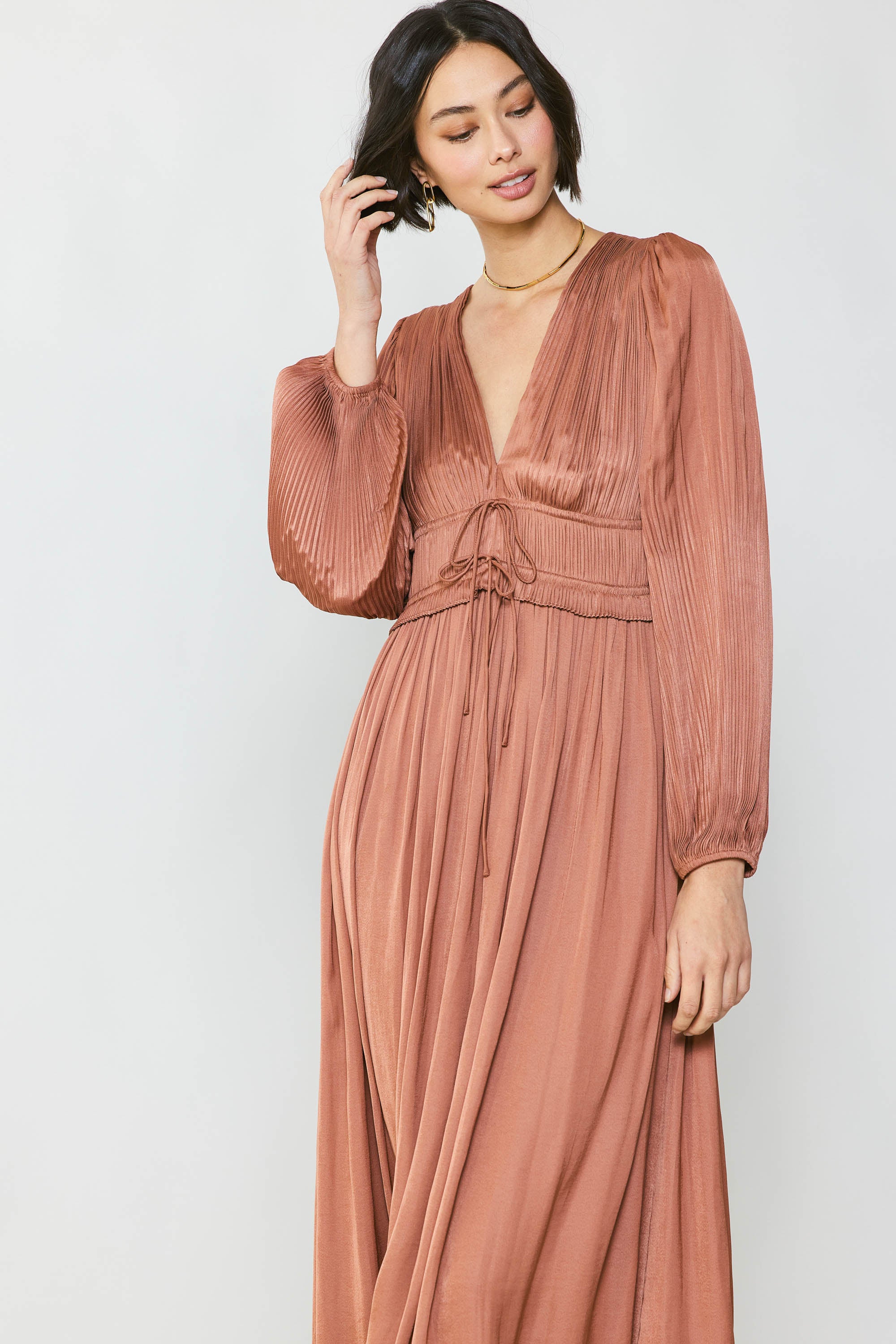 Sidonie Pleated Maxi Dress