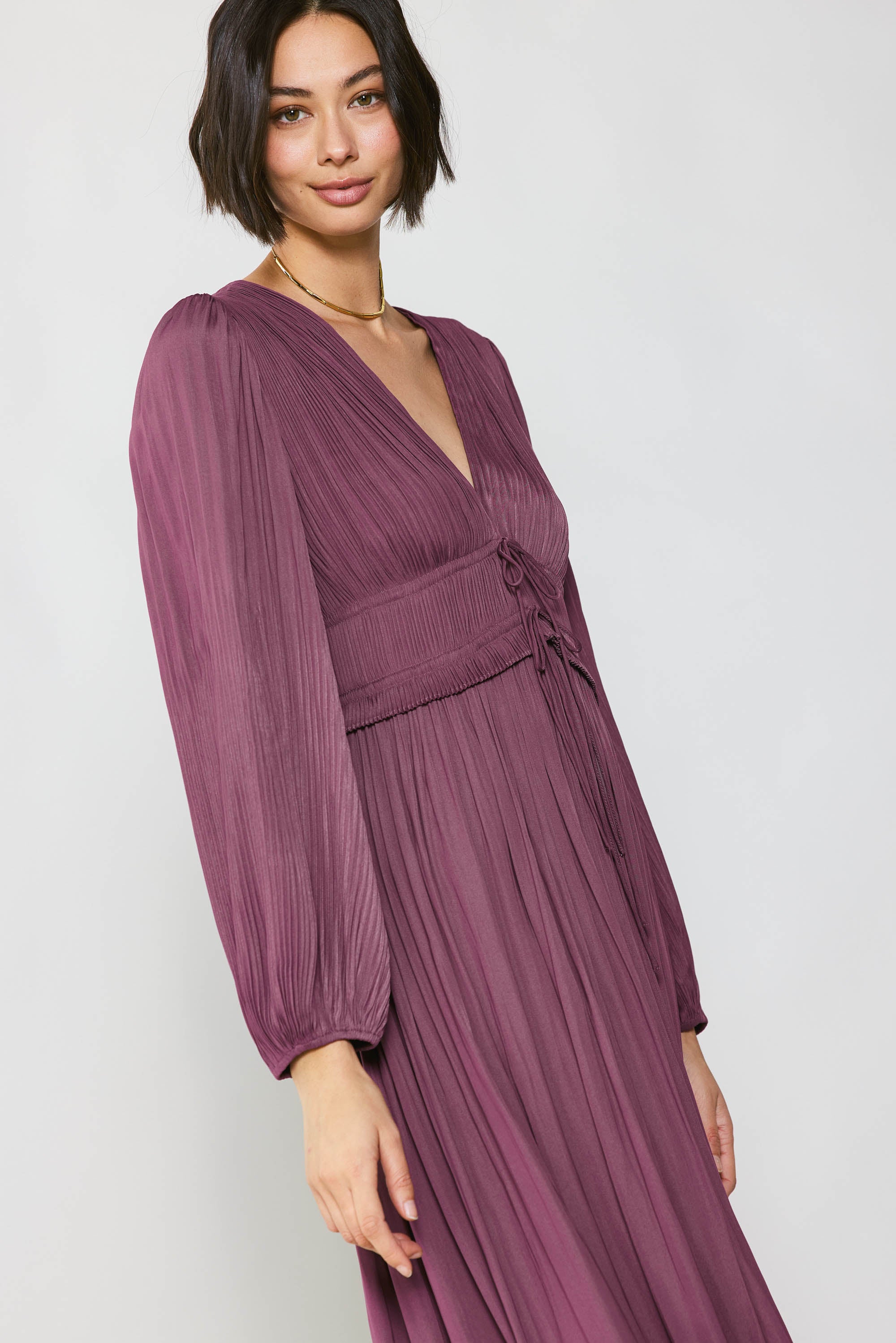 Willow Pleated Maxi Dress – Niswa Fashion