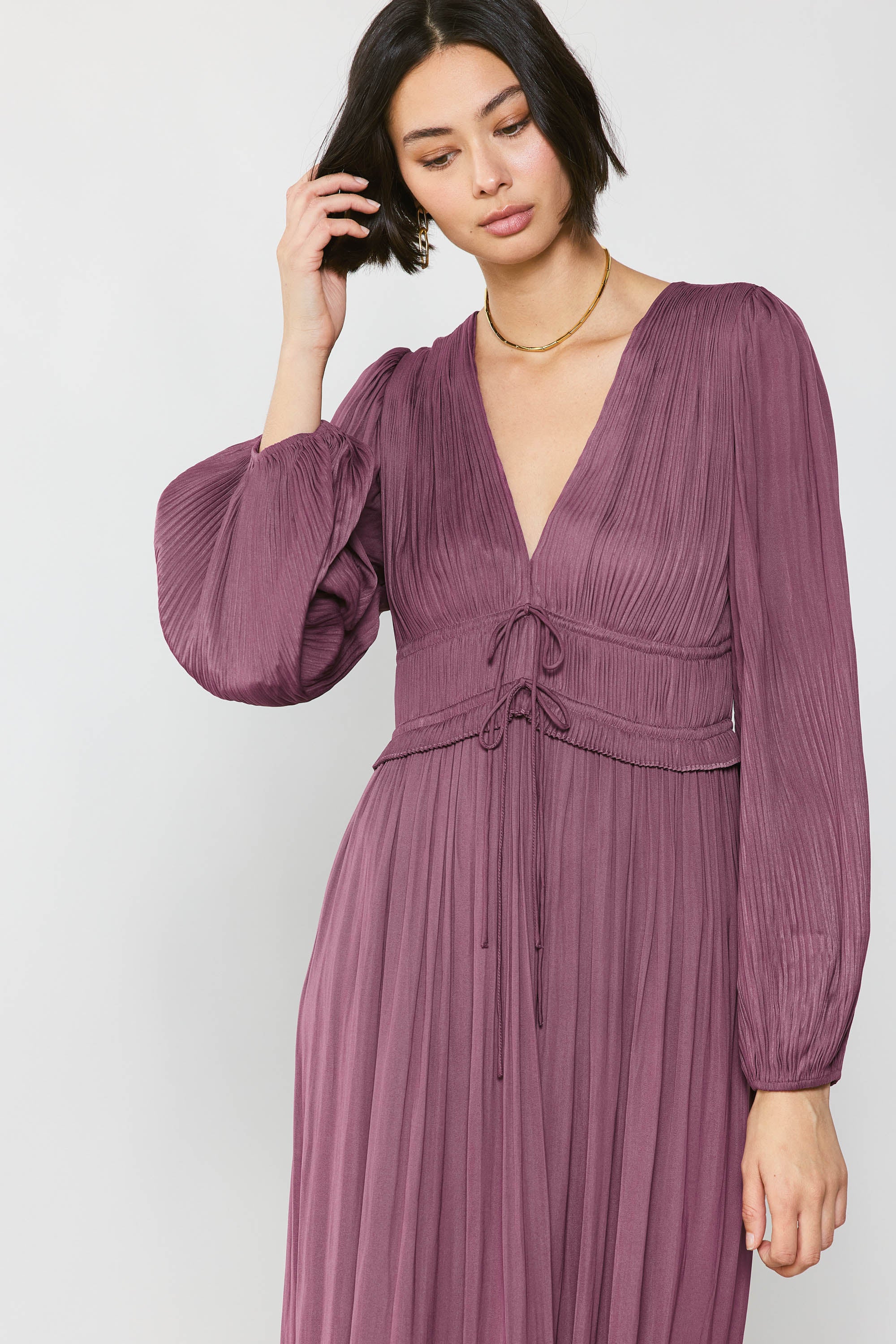 Petite purple fashion maxi dress