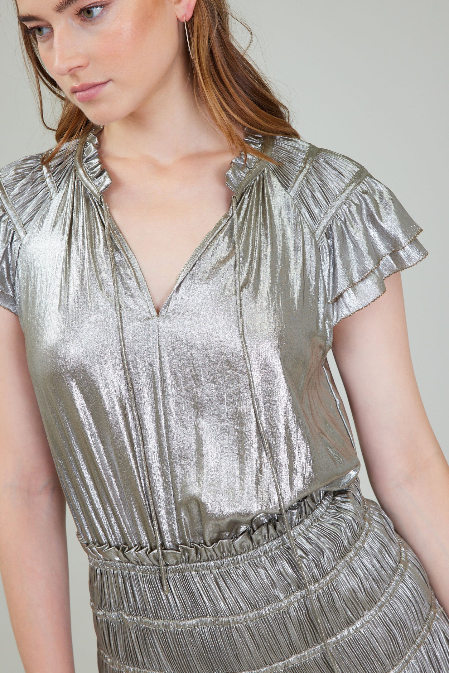 Metallic Maxi Dress