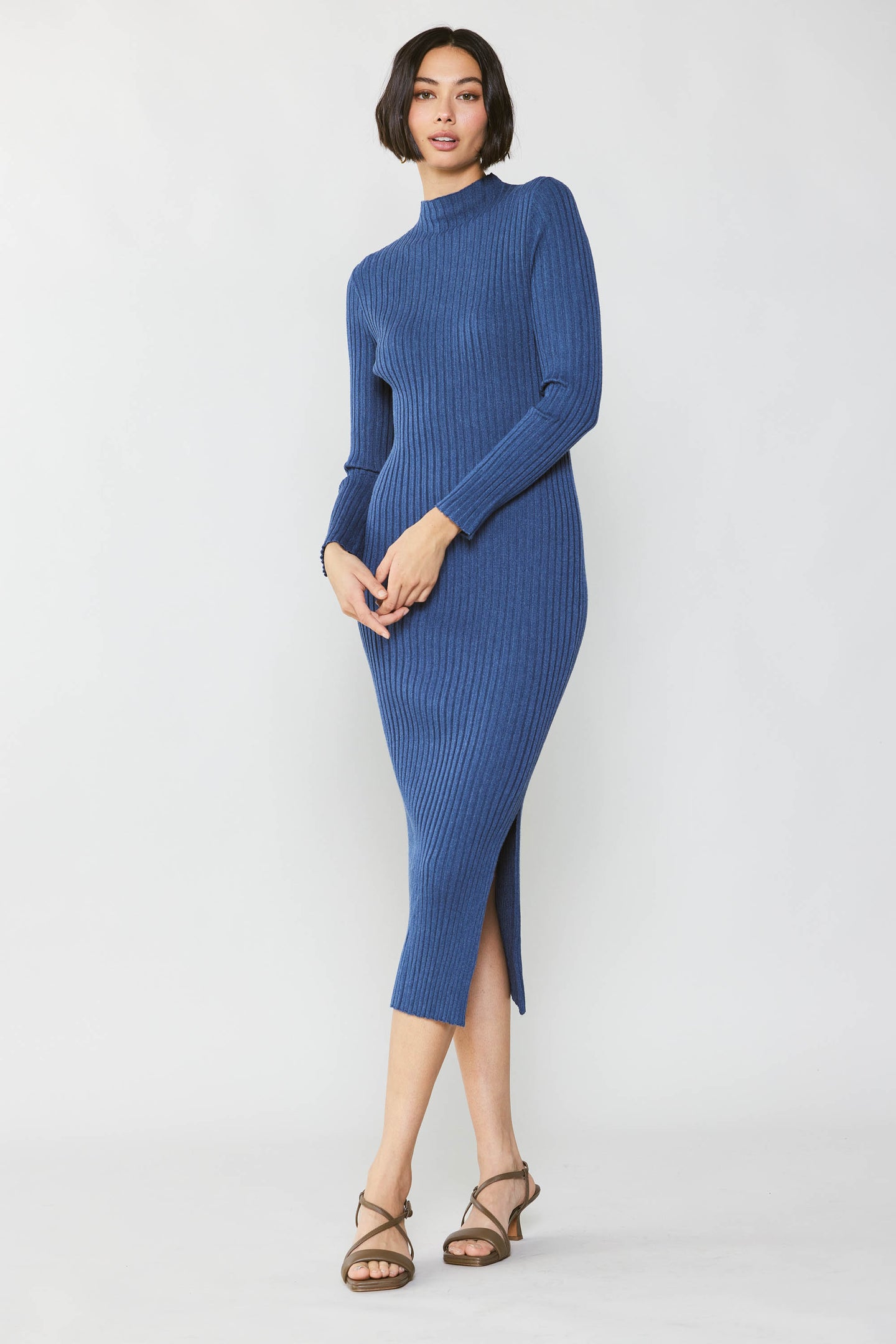 Ribbed Midi Sweater Dress