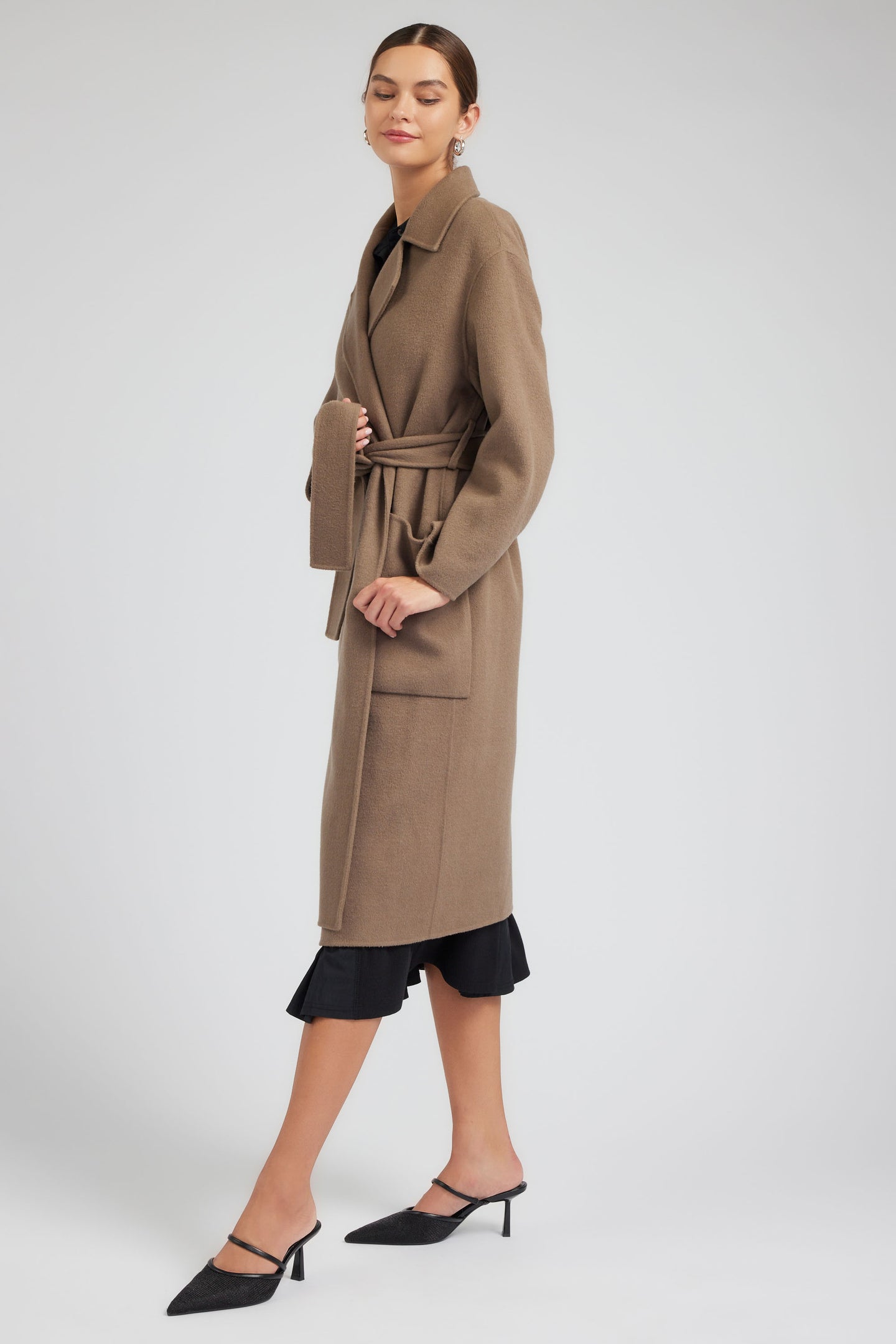 Oversized Belted Wool Coat