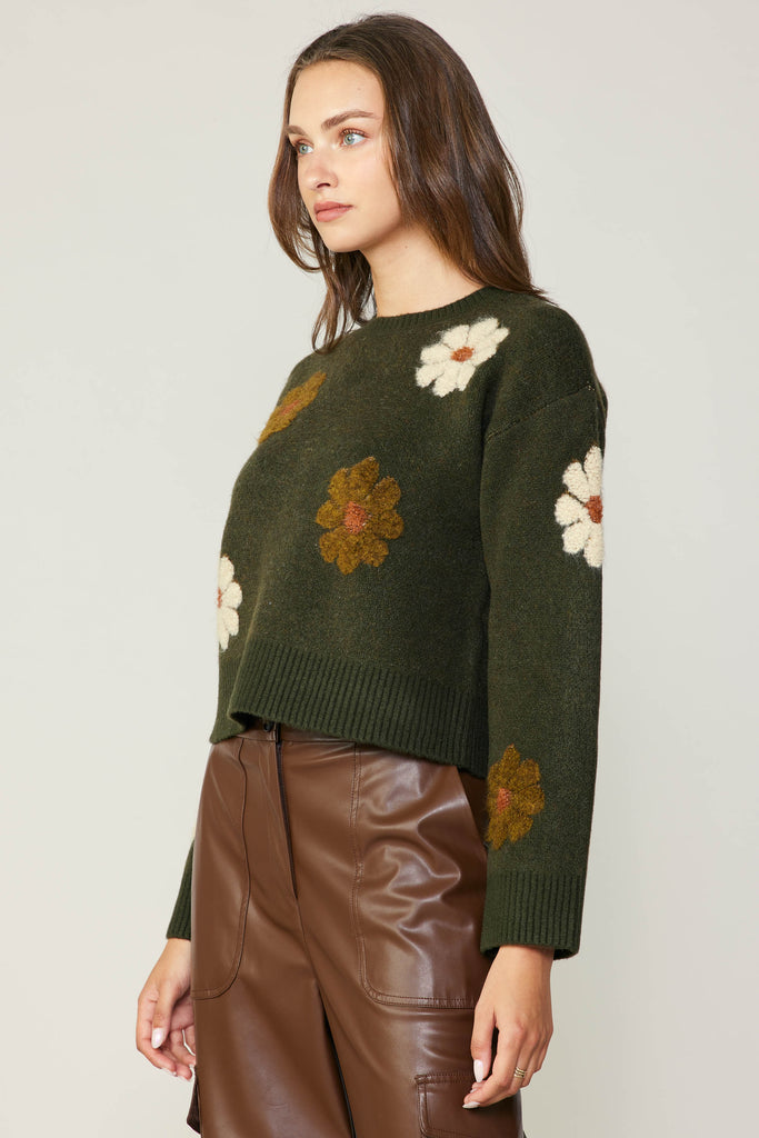 Daisy Embroidered Sweater
