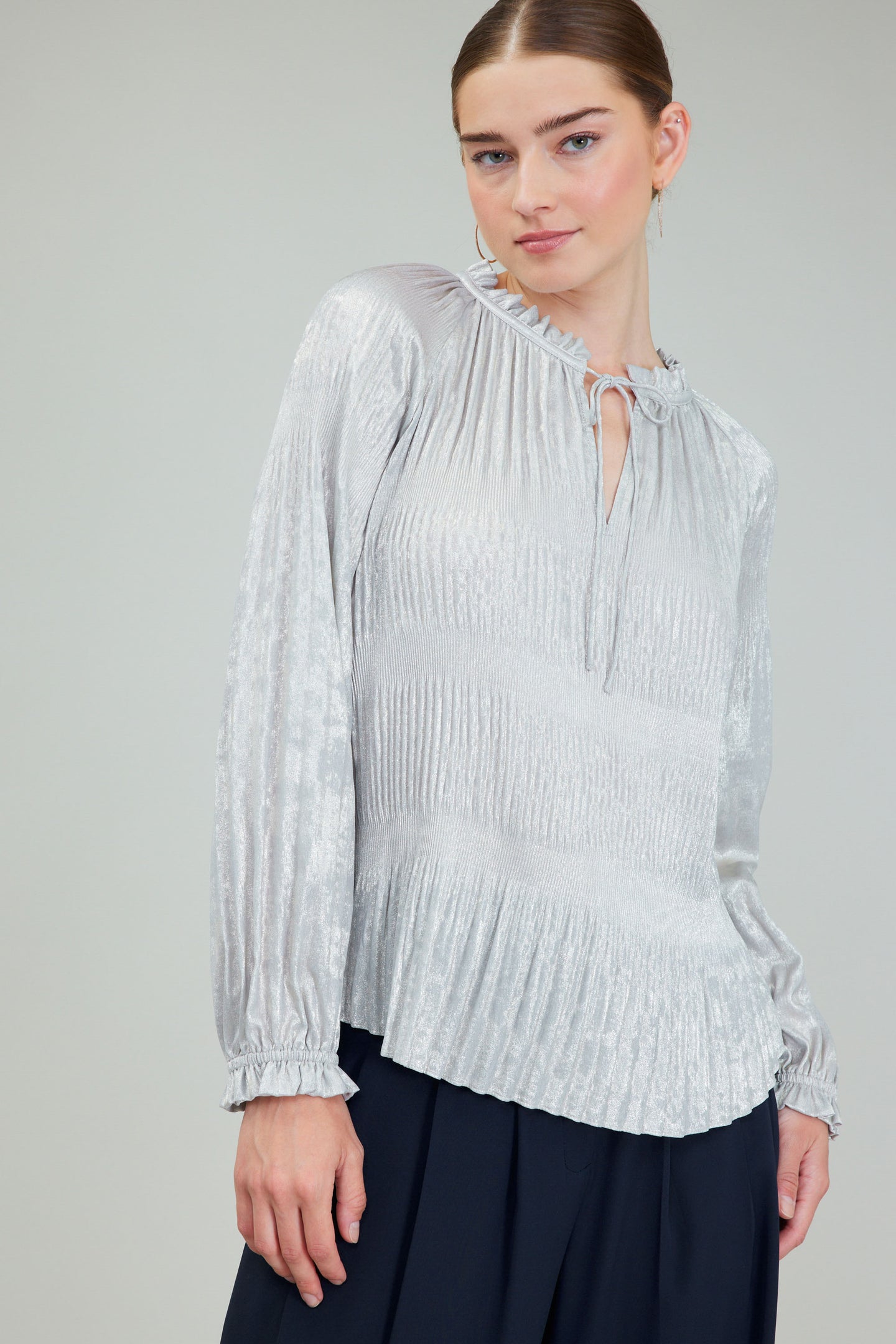 Opalescent Pleated Blouse