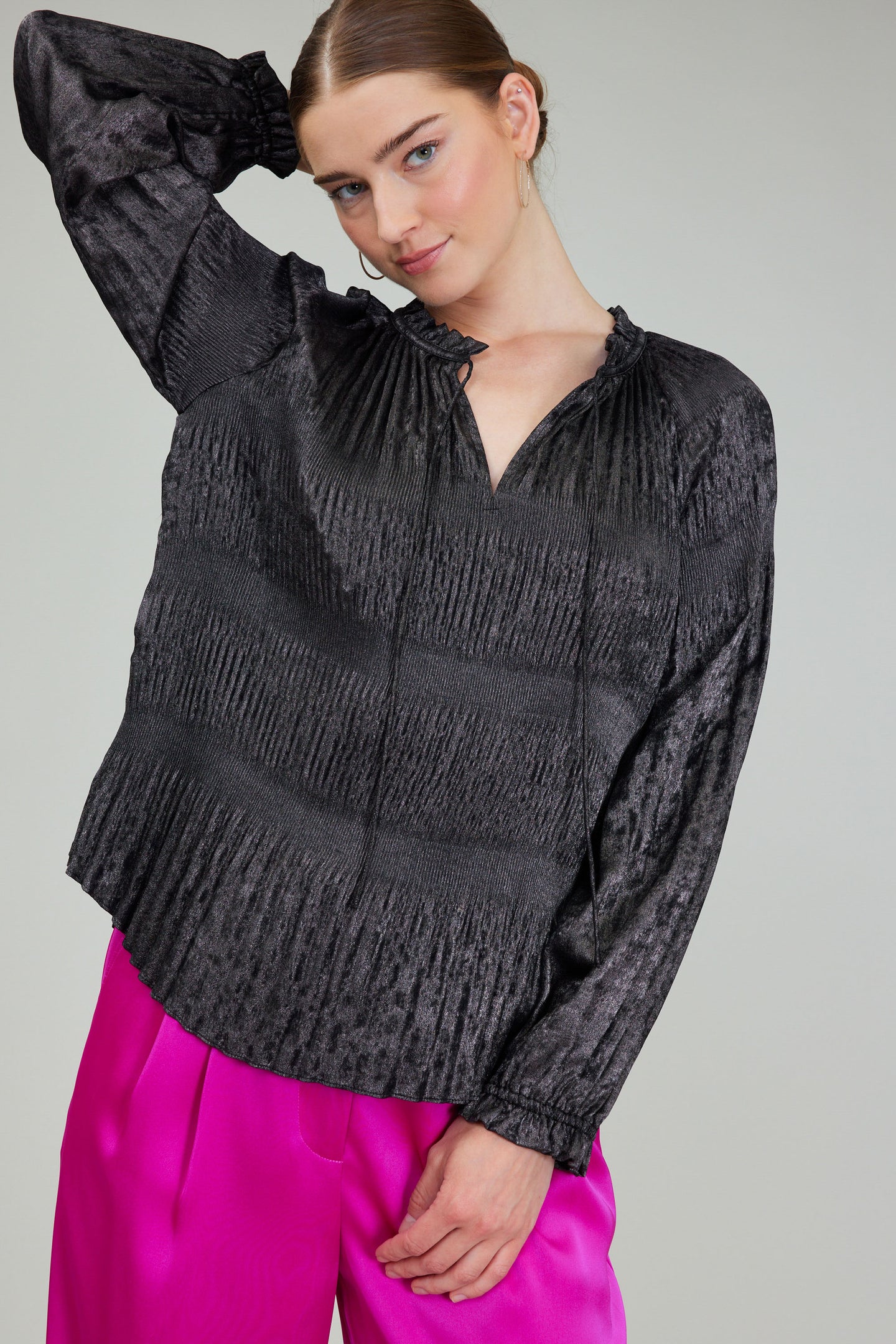 Opalescent Pleated Blouse