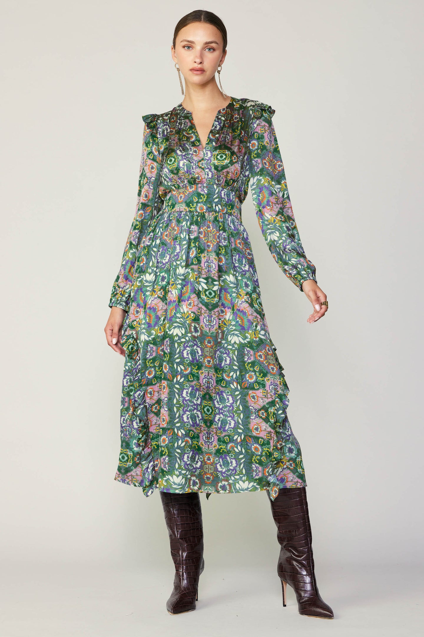 Emmaline Floral Midi Dress – CURRENT AIR