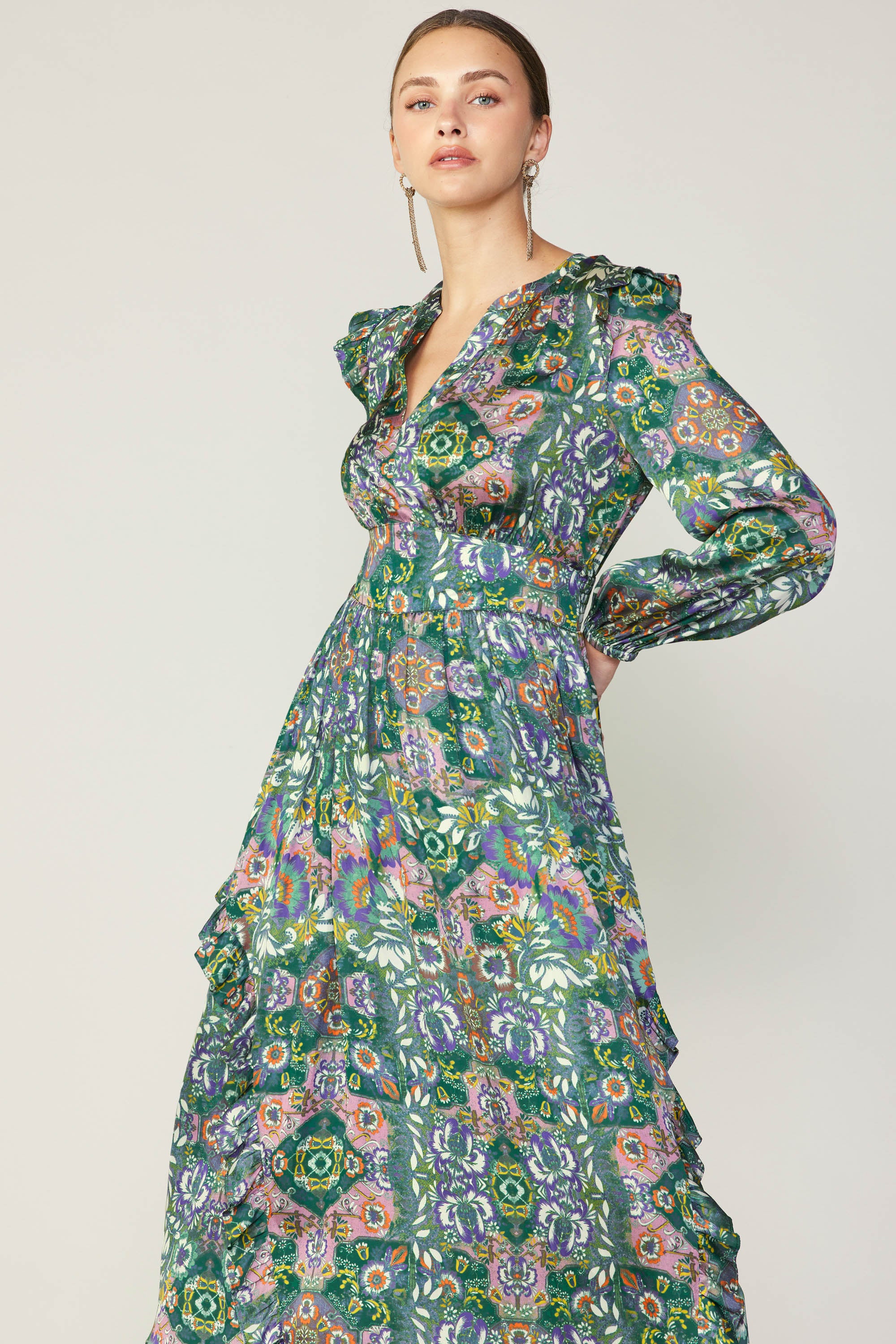 Emmaline Floral Midi Dress – CURRENT AIR