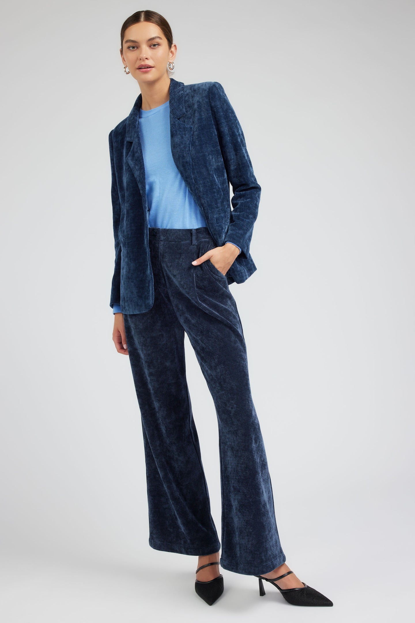 Corduroy Pleated Wide Leg Pant