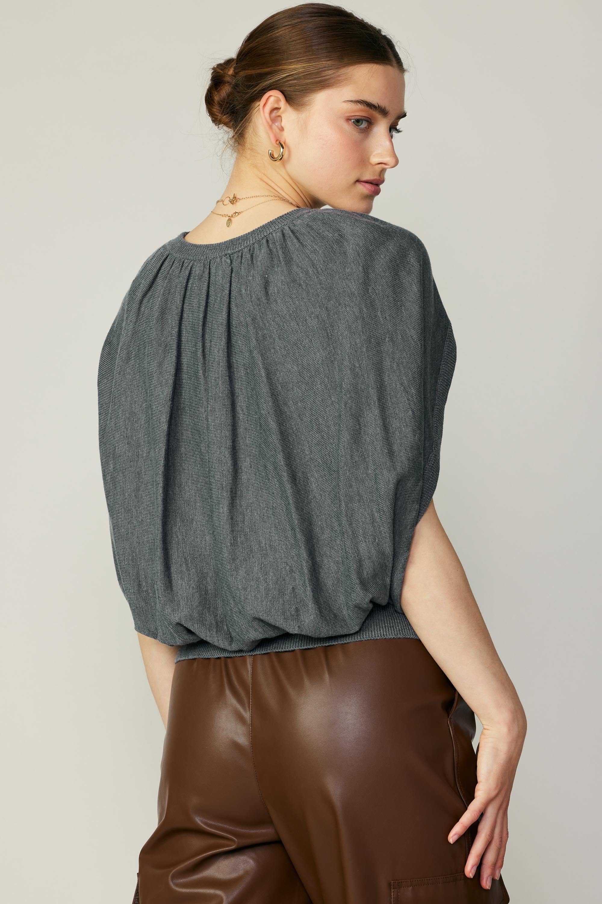 Layered sweater outlet blouse