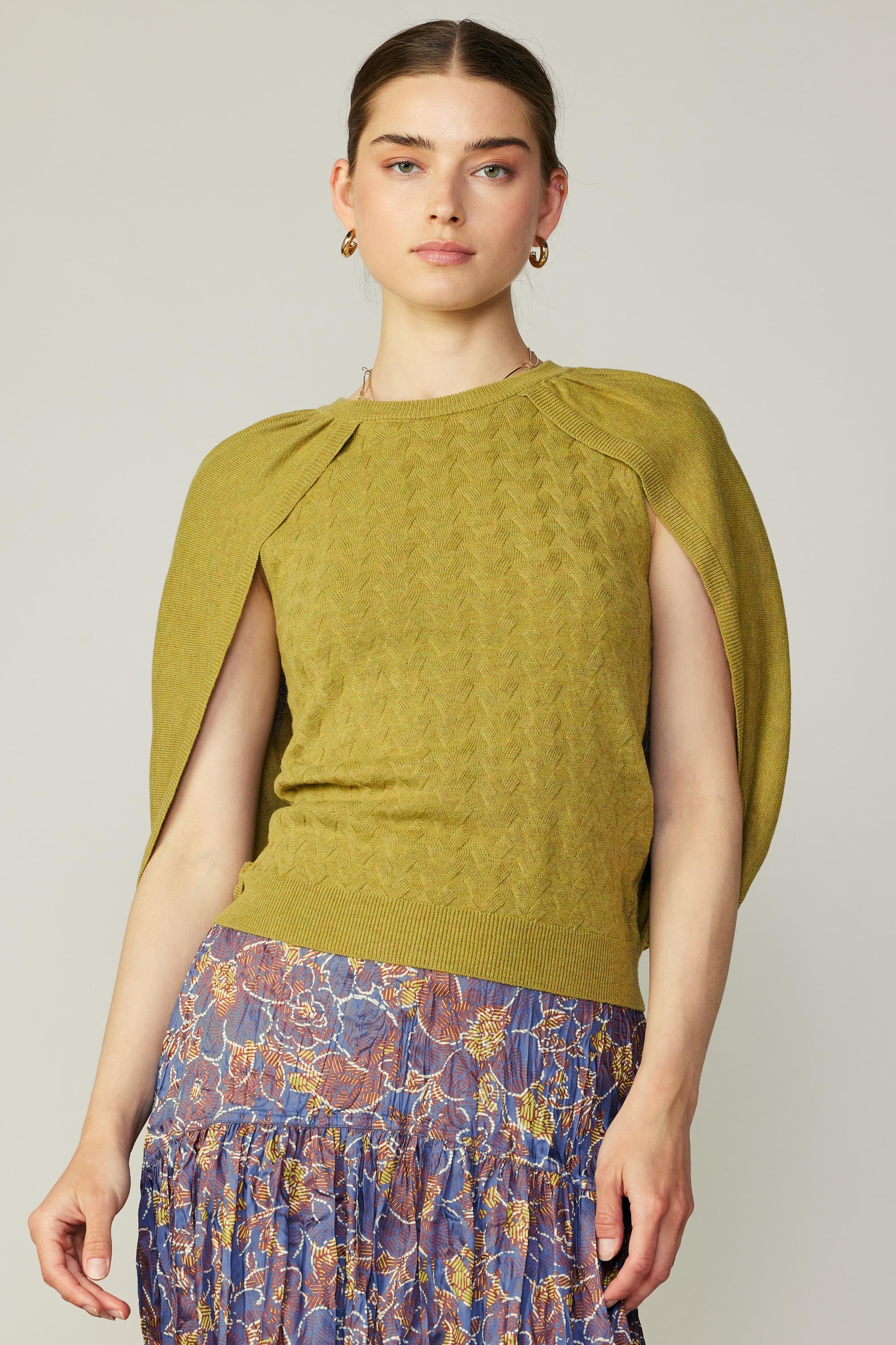 Cape Layered Sweater Dress main image 1