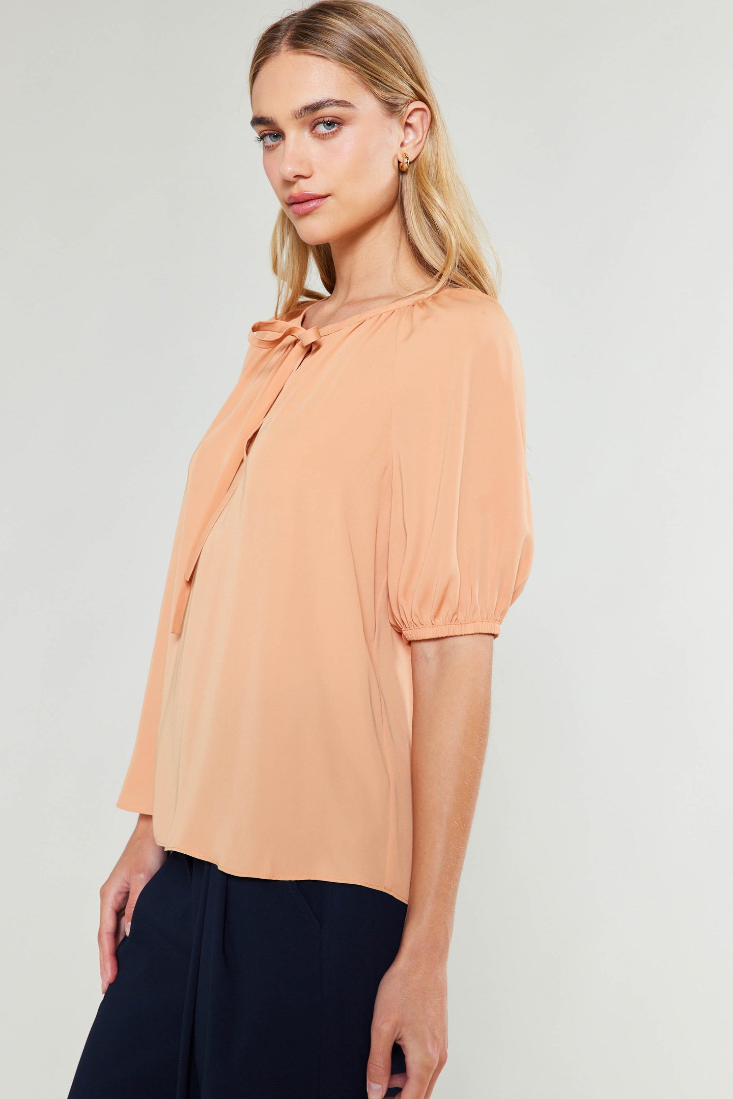 Neck Tie Detailed Blouse