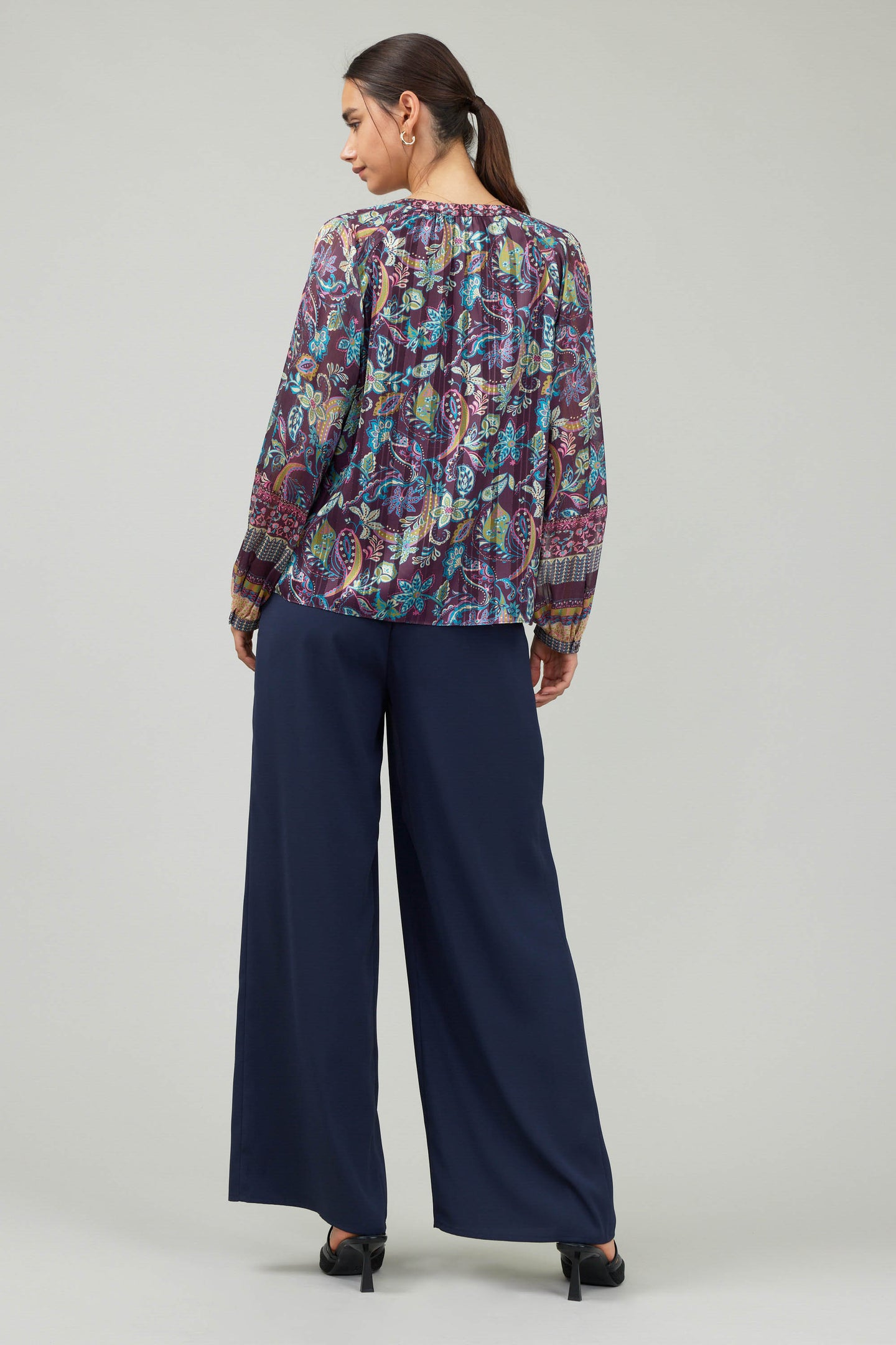 Lurex Floral Blouse