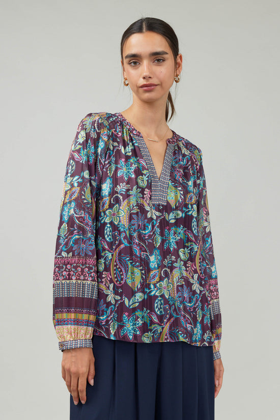 Lurex Floral Blouse