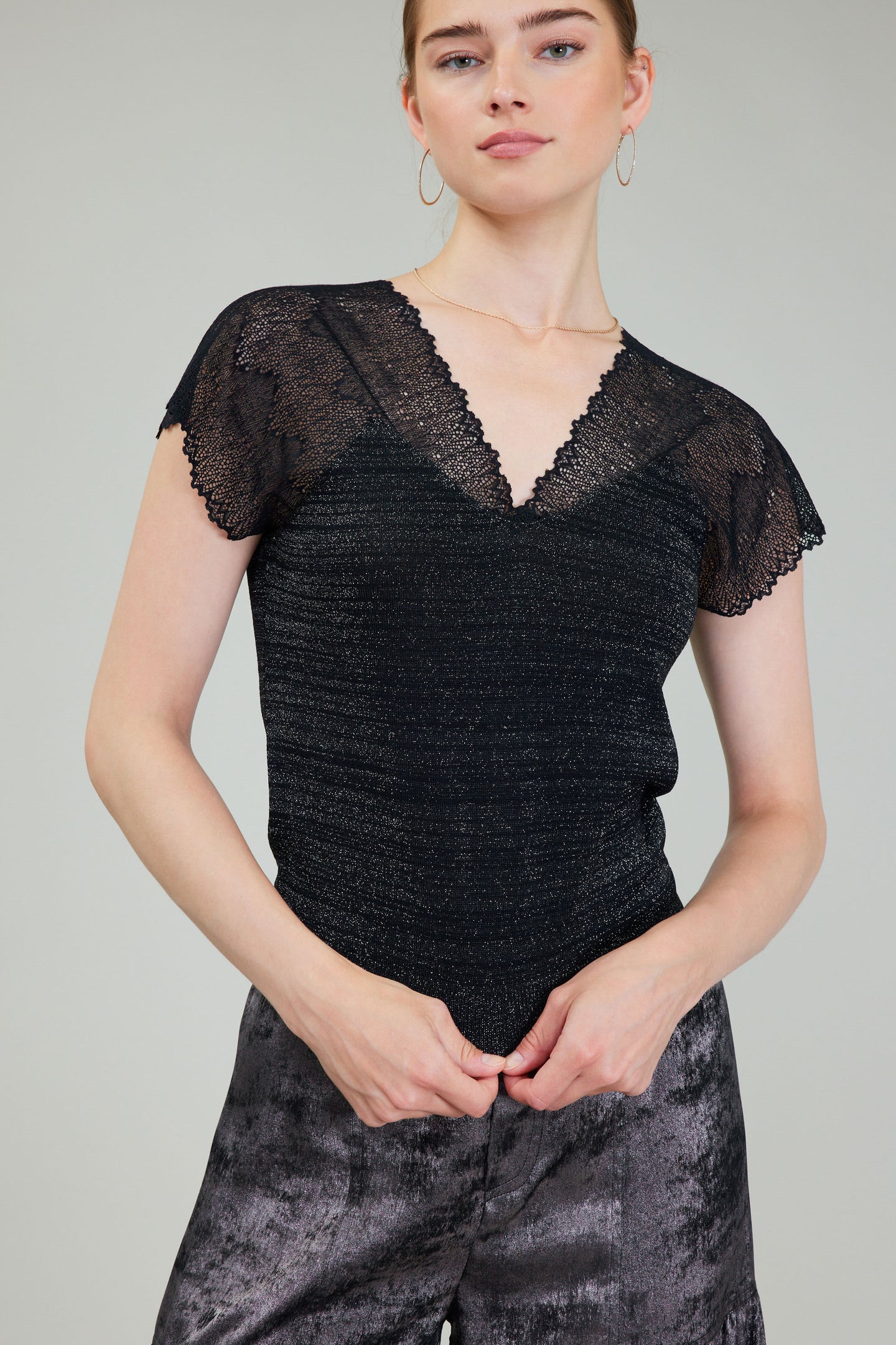 Shimmer Lace Top