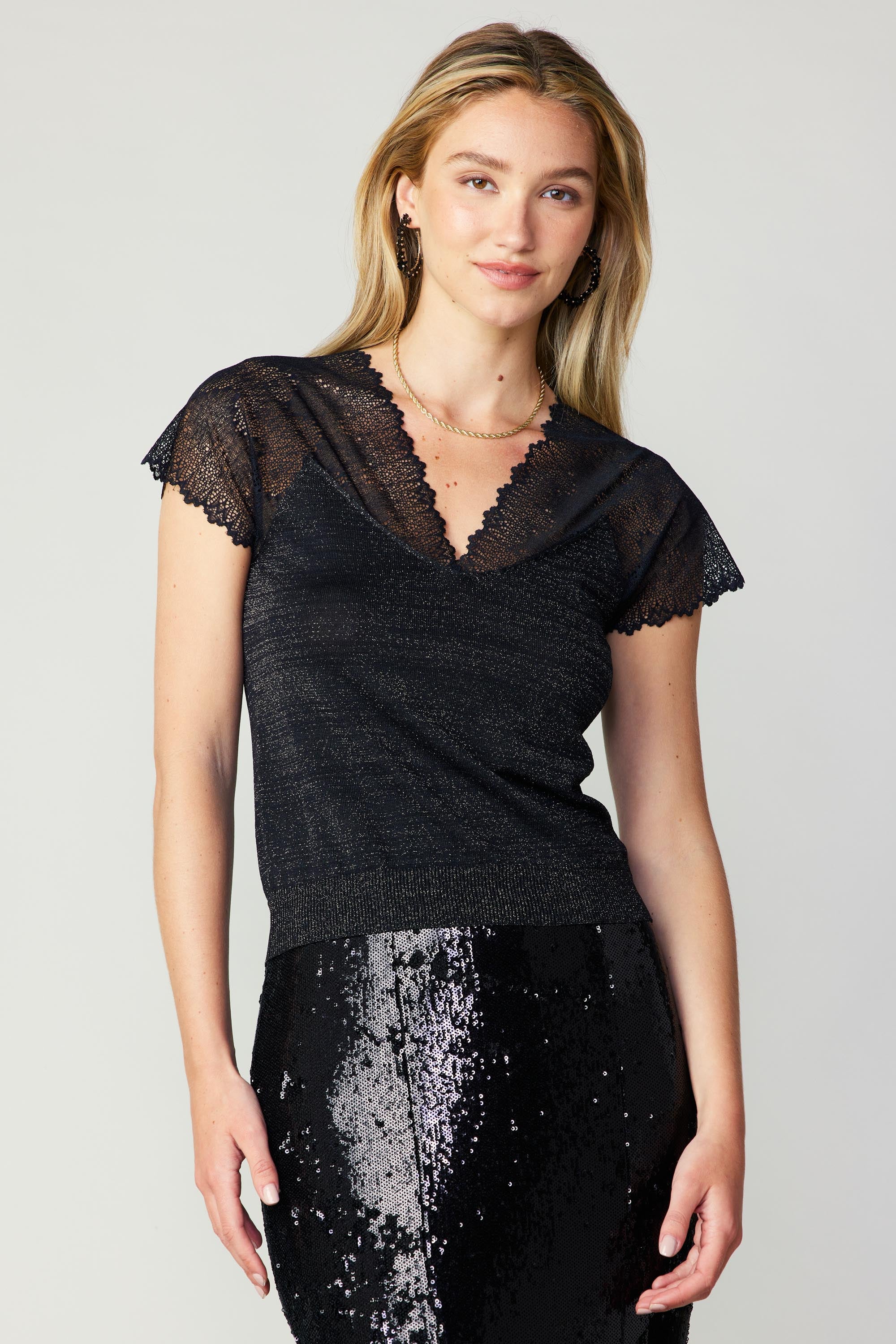 Black Tan Top By Currant Air