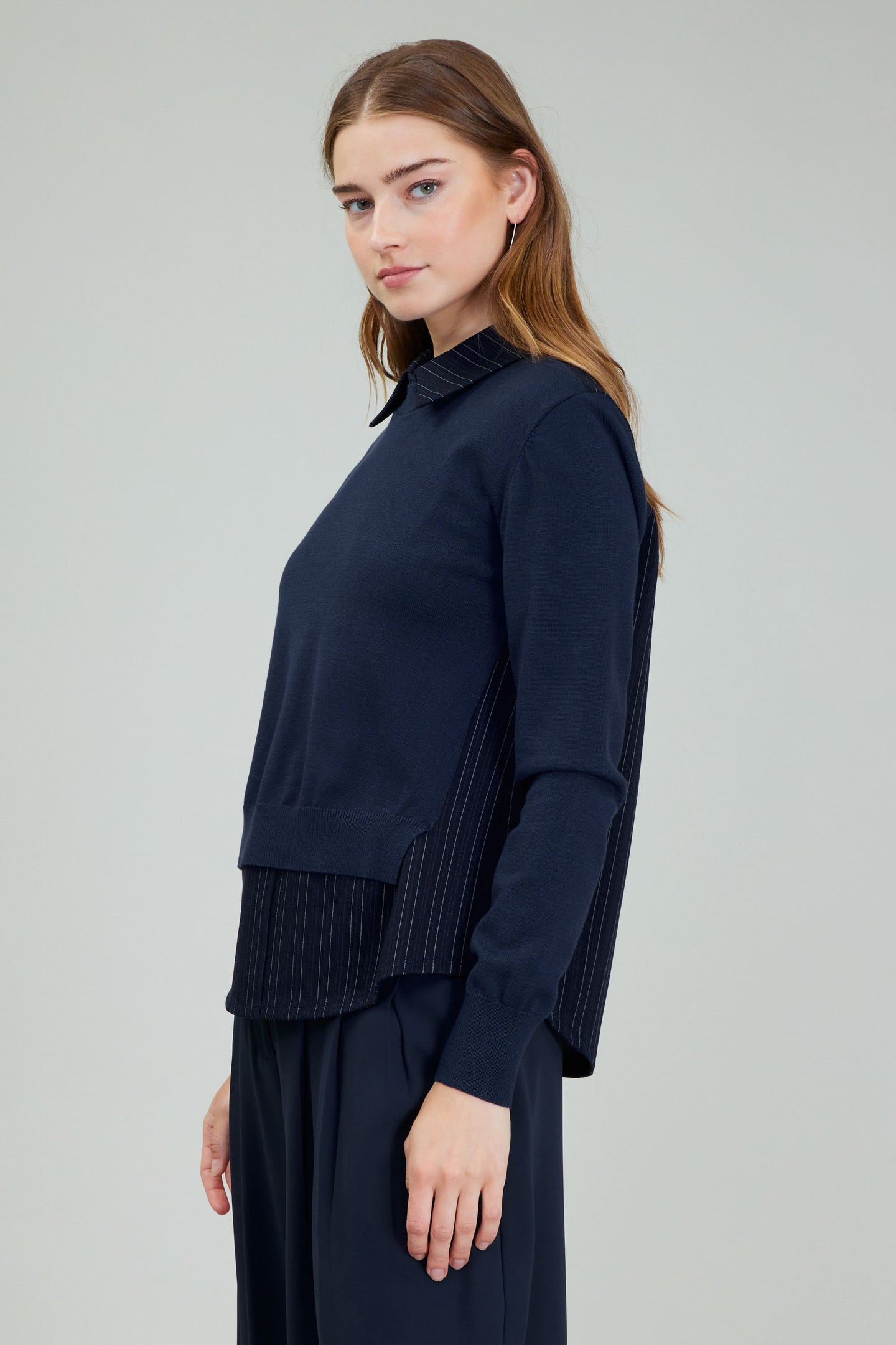 Corduroy Knit & Woven Top