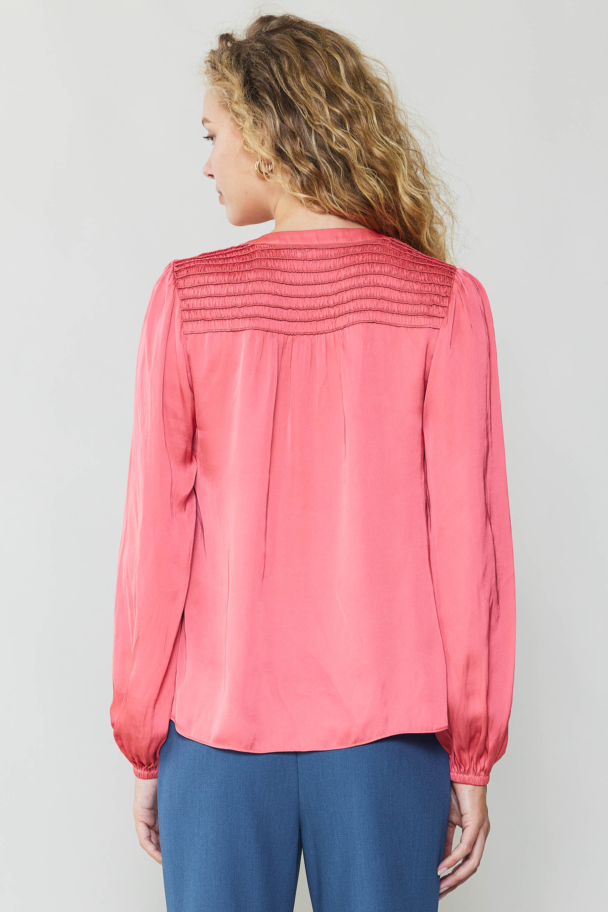 Shirred Yoke Blouse