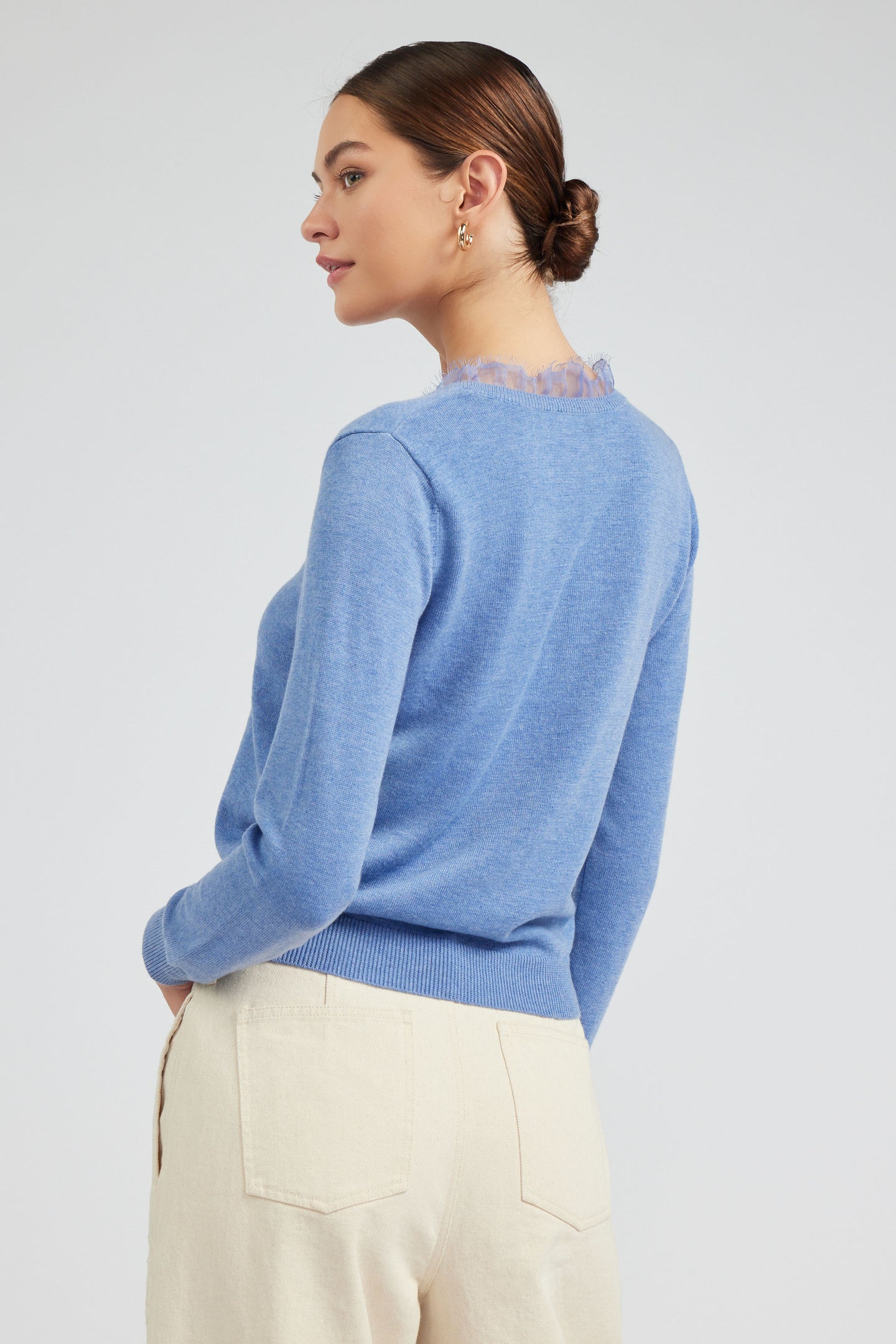 Lace Detail Sweater Top