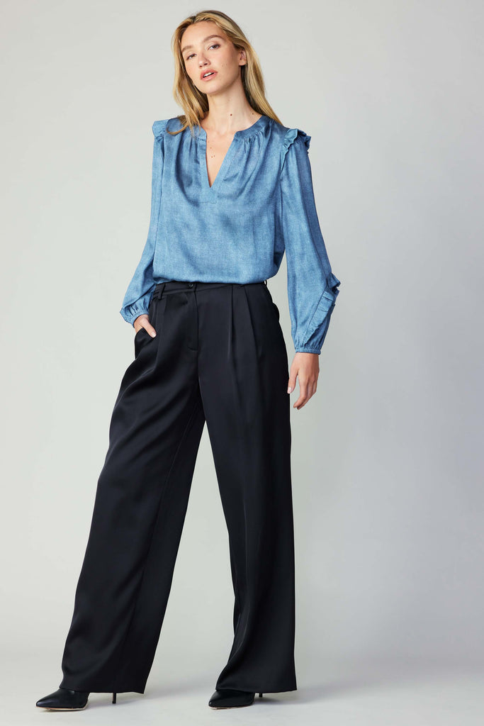 Silky Pintucked Trousers