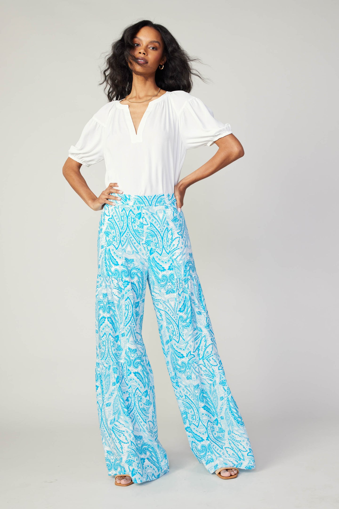 Tiered Wide Leg Pants