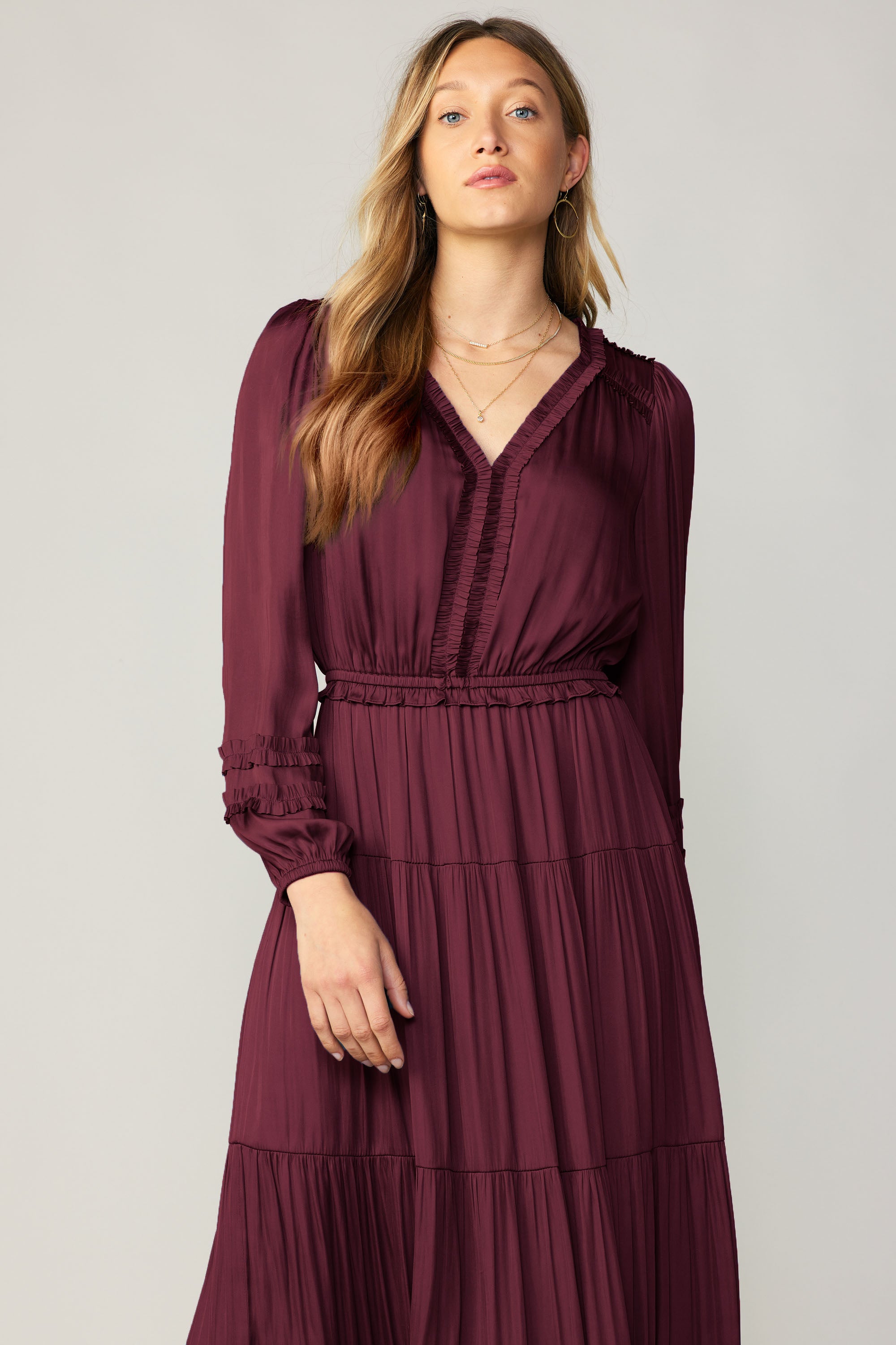 Ruffle Trim Maxi Dress – CURRENT AIR