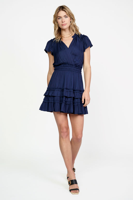 Ruffled Surplice Mini Dress