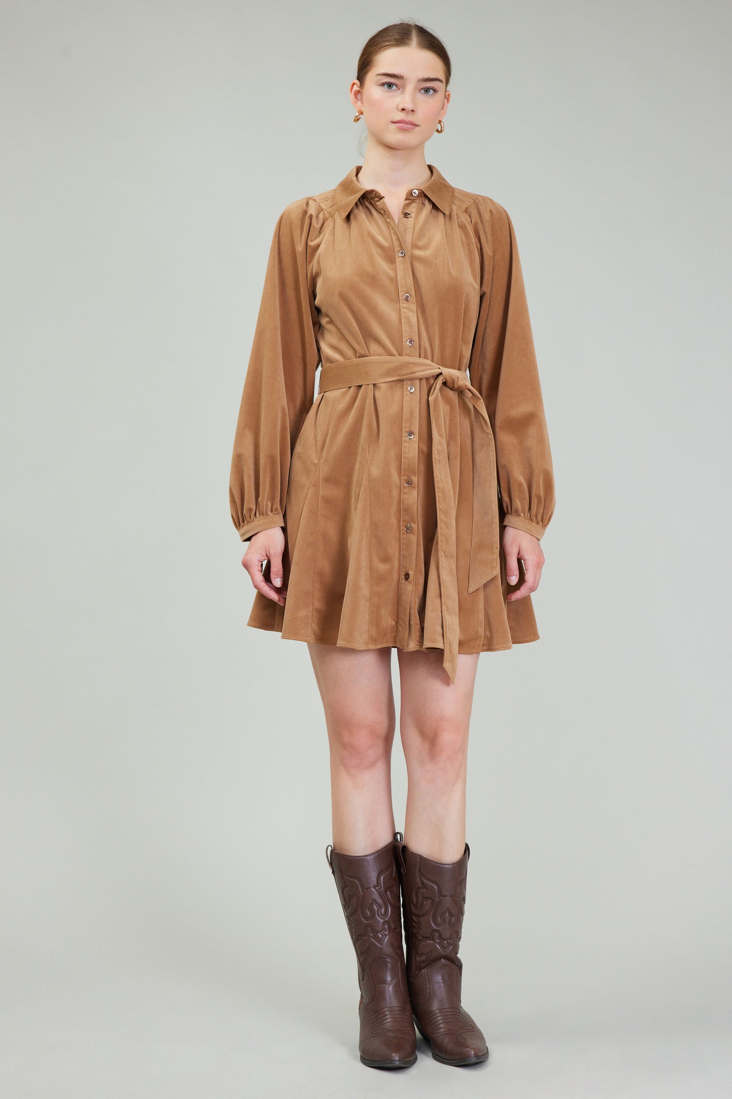 Carmel Corduroy Mini Dress