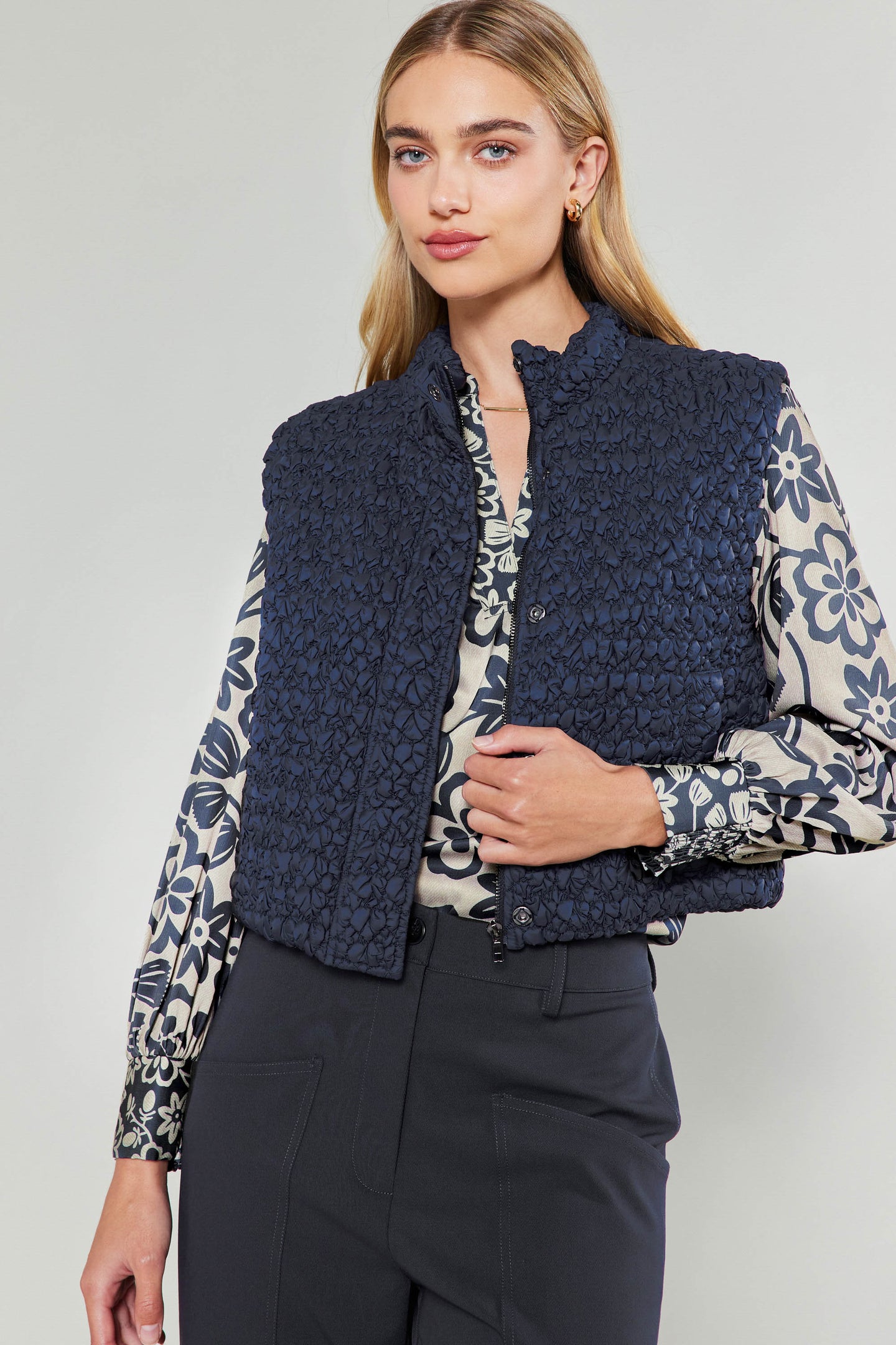 Quilted Cropped Vest