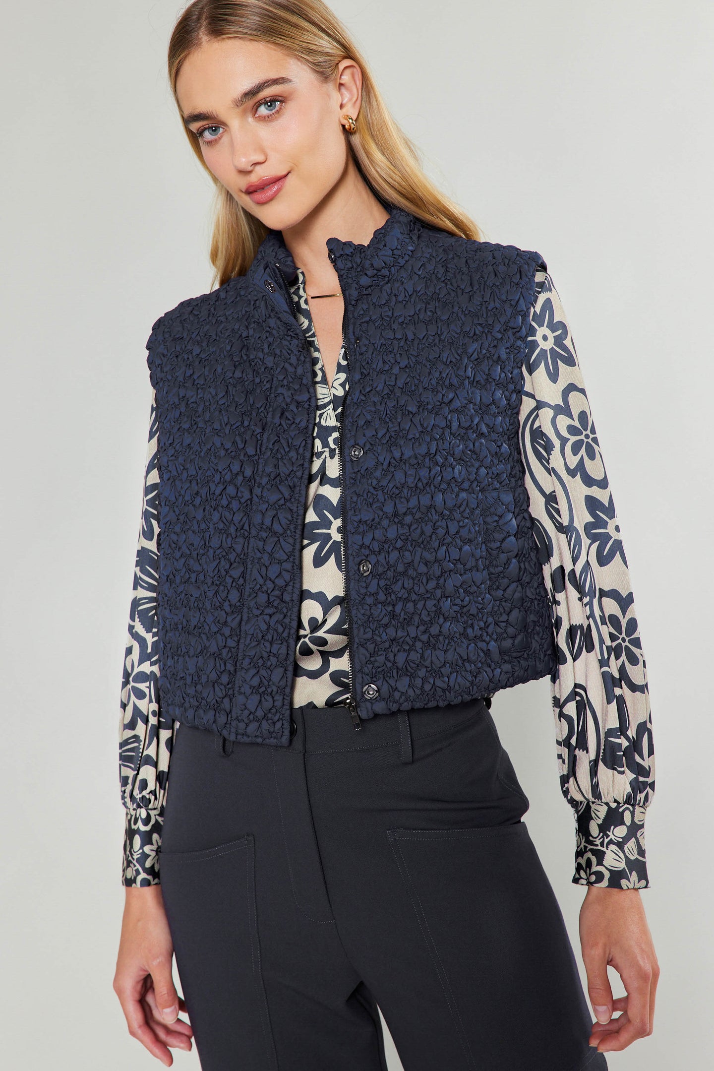 Quilted Cropped Vest