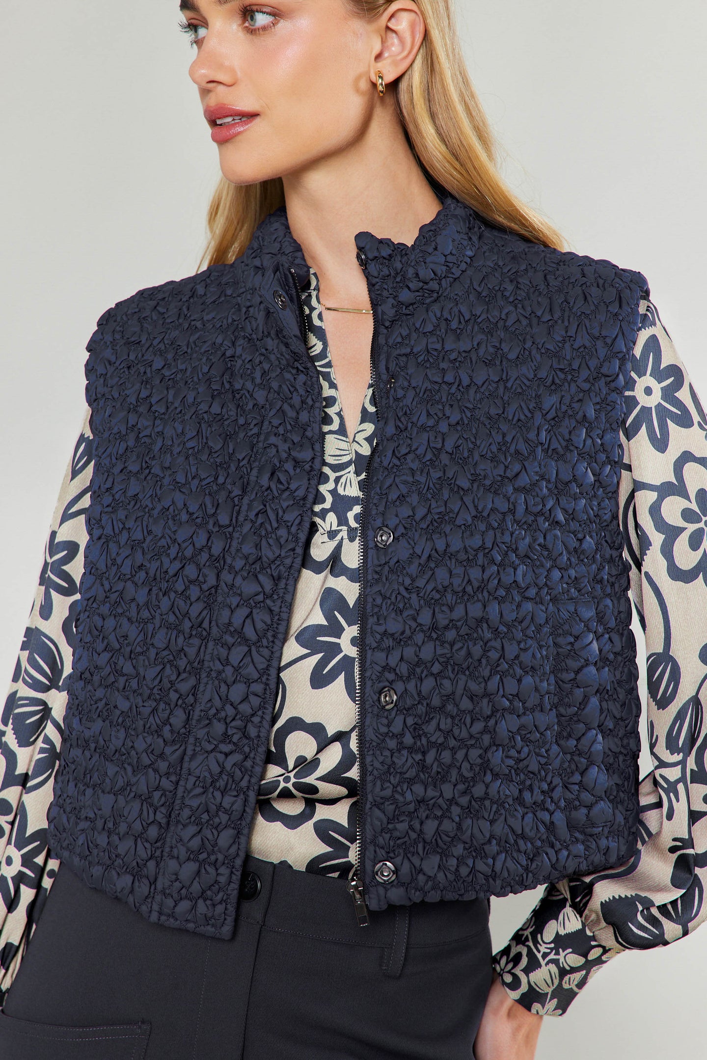 Quilted Cropped Vest