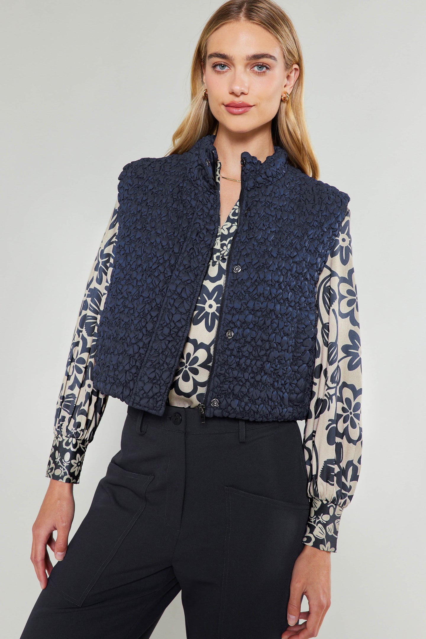 Quilted Cropped Vest