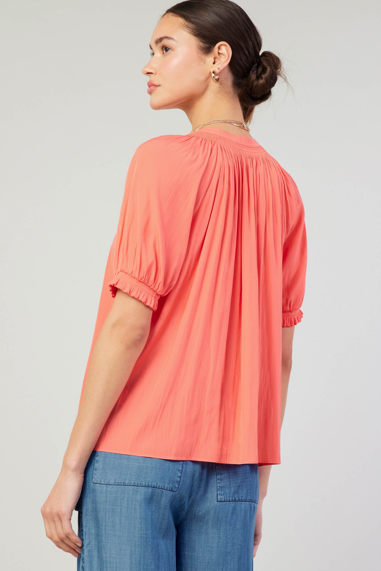 Gathered Yoke Blouse