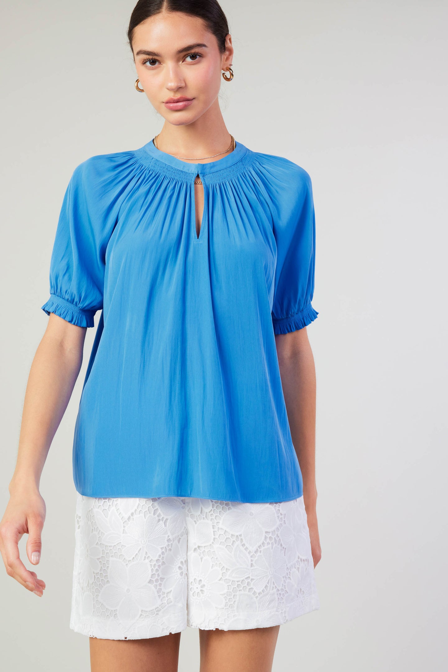 Gathered Yoke Blouse