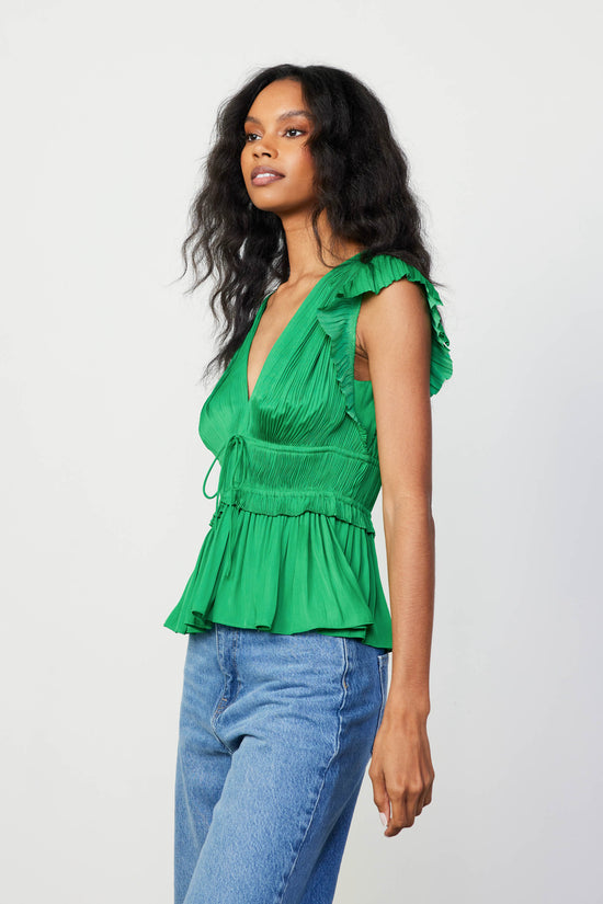 Mara Pleated Sleeveless Blouse