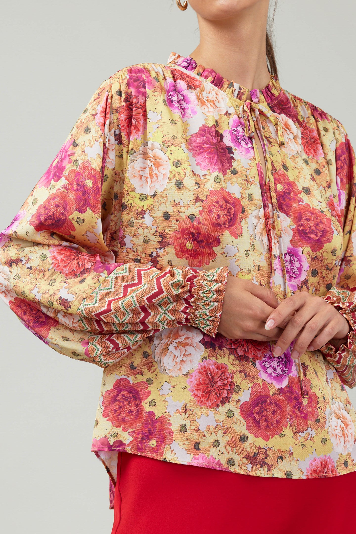 Rosette Patterned Blouse