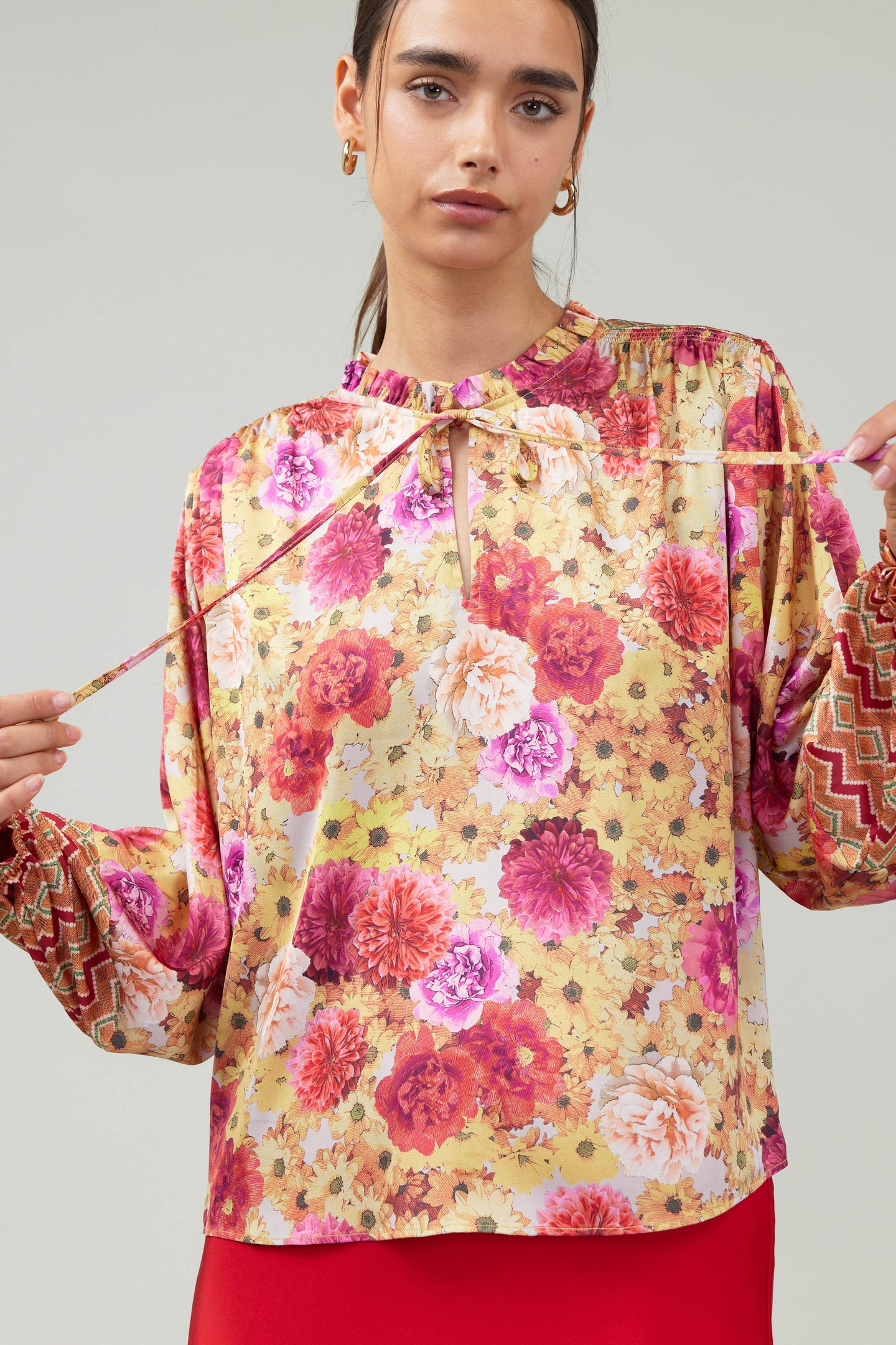 Rosette Motif Blouse