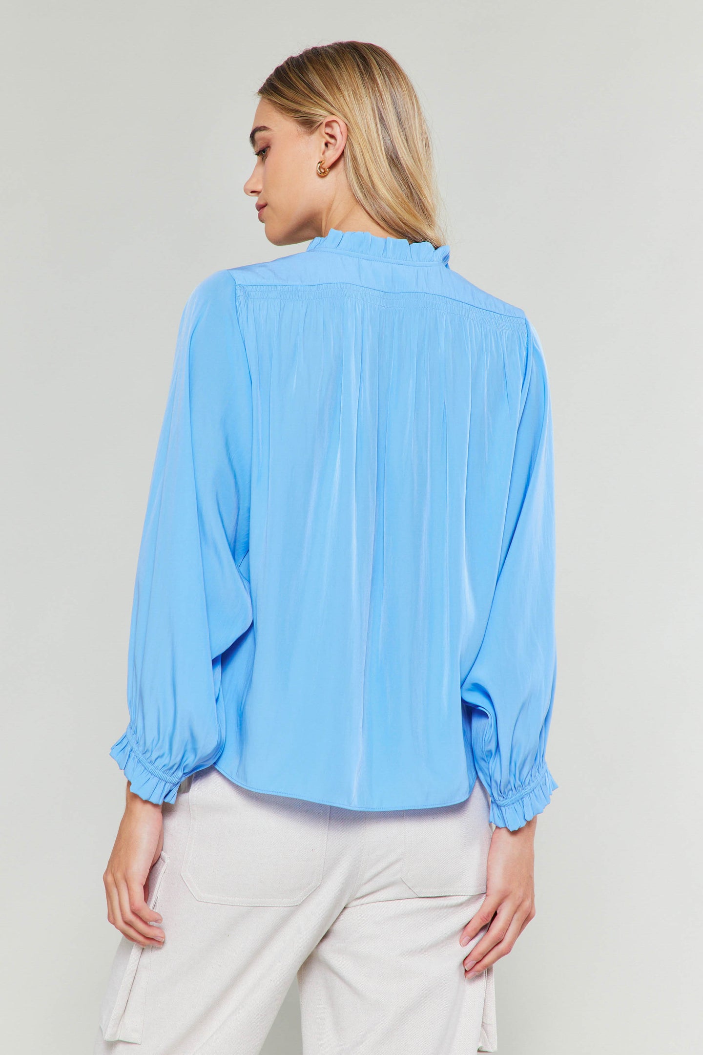 Ruffled Splitneck Blouse