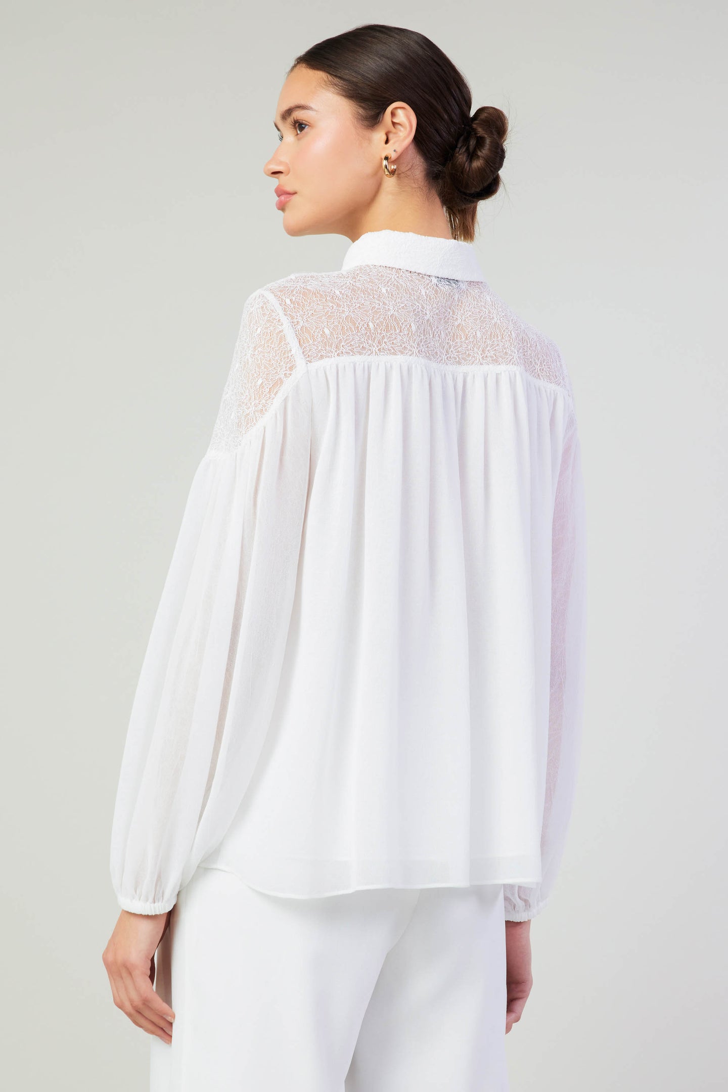 Elyse Lace Yoke Blouse